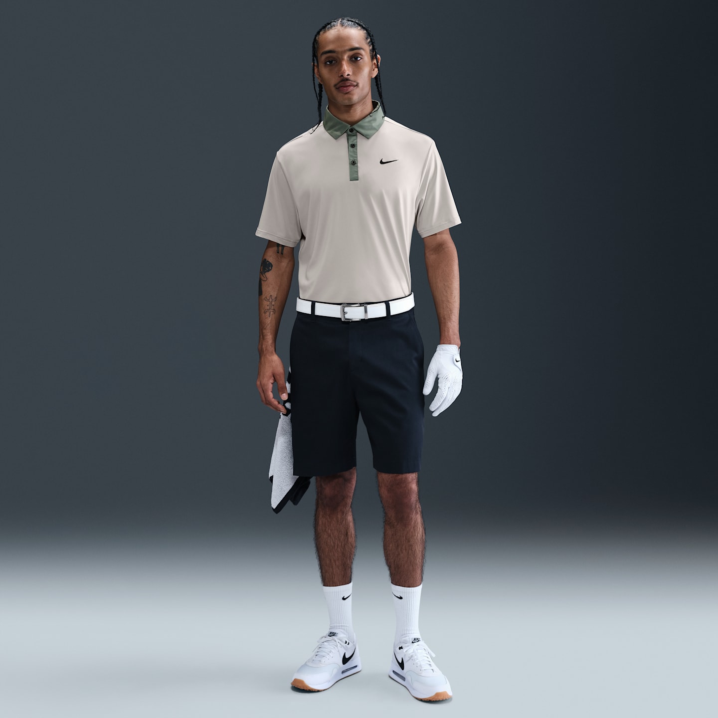 Мужское поло Nike Tour Dri-FIT Golf Polo, цвет: Коричневый / Глиняный зелёный — фото 4