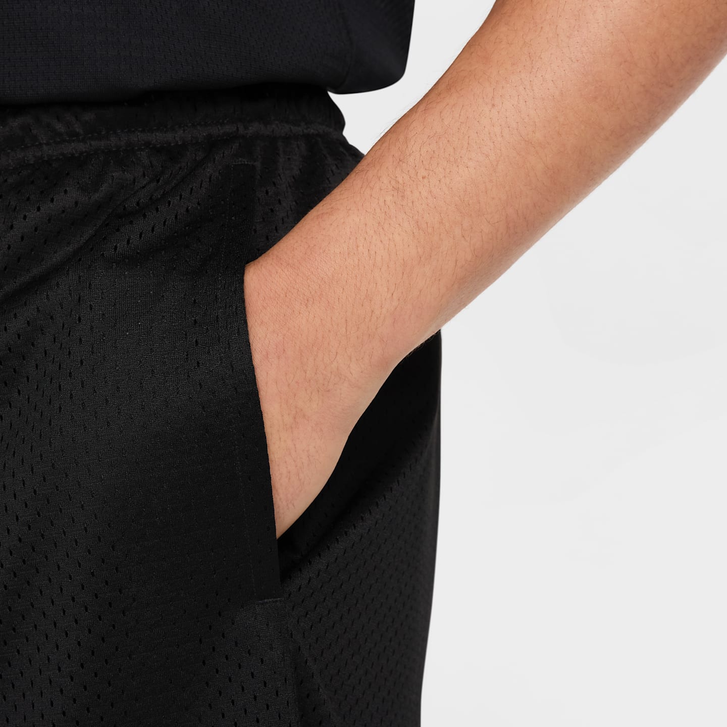 Мужские баскетбольные шорты Nike Dri-FIT из сетки 5, цвет: Чёрный / Белый — фото 4