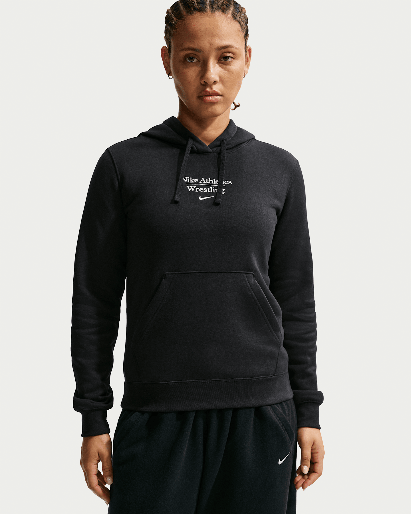 Женское борцовское худи Nike, цвет: Чёрный — фото 6
