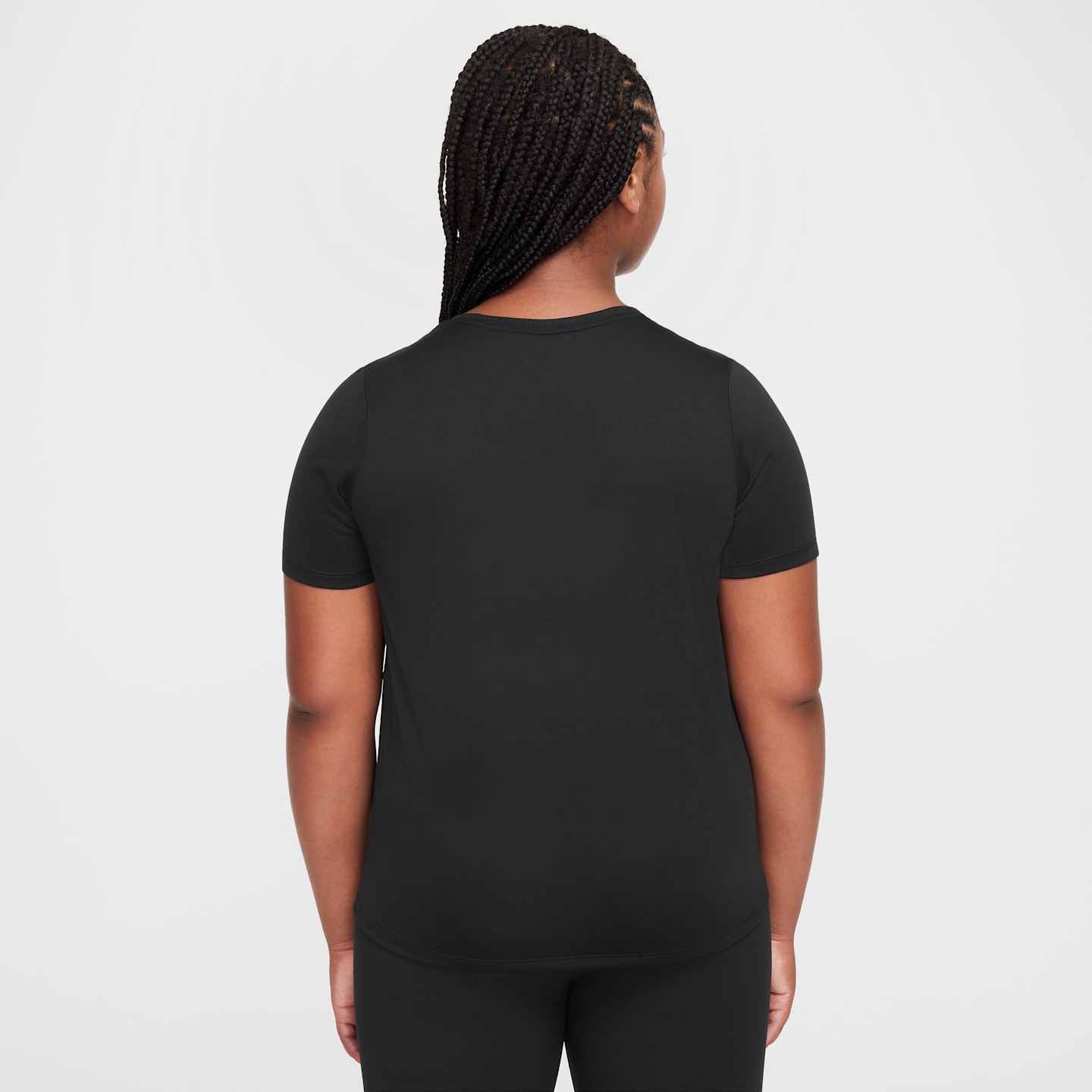 Детский тренировочный топ для девочек Nike One Dri-FIT, увеличенный размер, цвет: Чёрный / Белый — фото 2