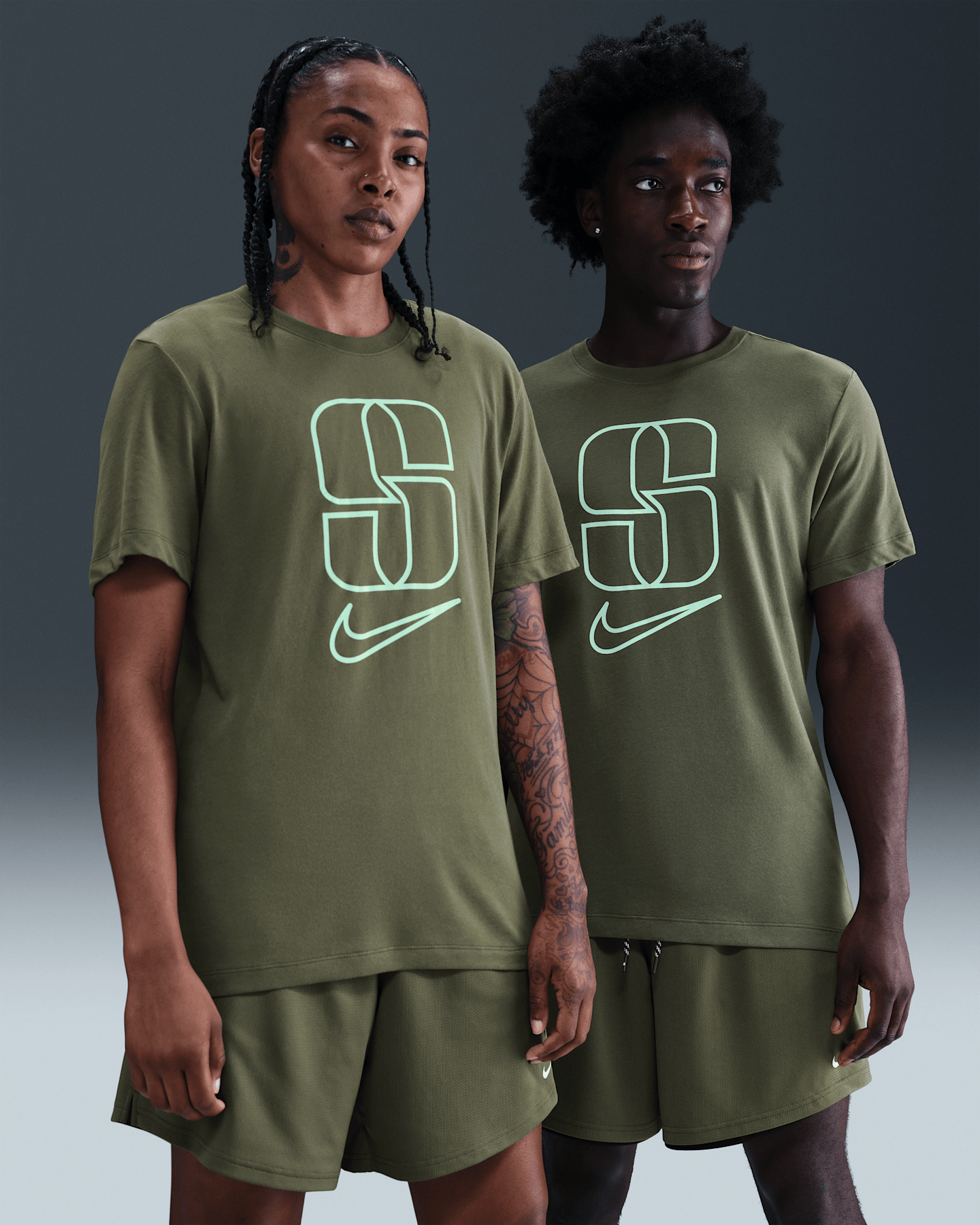 Мужская баскетбольная футболка Nike Sabrina Dri-FIT, цвет: Средний оливковый — фото 8