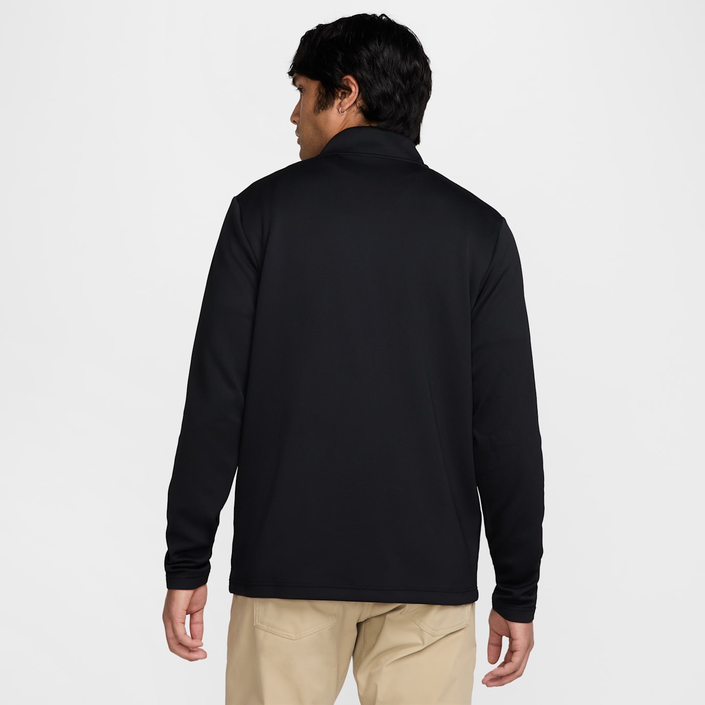 Мужской топ для гольфа Nike Victory Dri-FIT на молнии 1/2, цвет: Чёрный / Белый — фото 2
