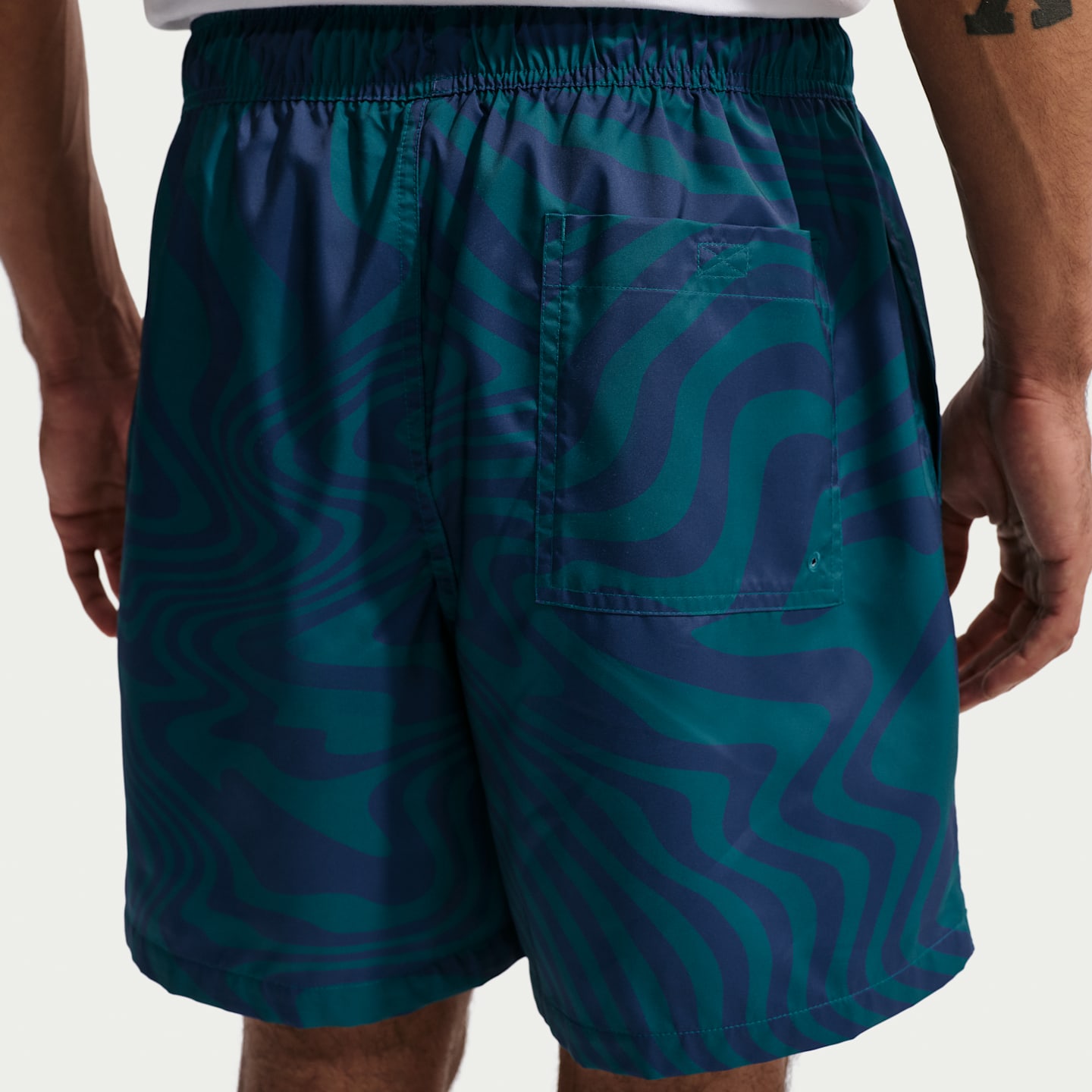 Мужские футбольные шорты Nike Brazil Club Flow, цвет: Бирюзовый / Синий — фото 3