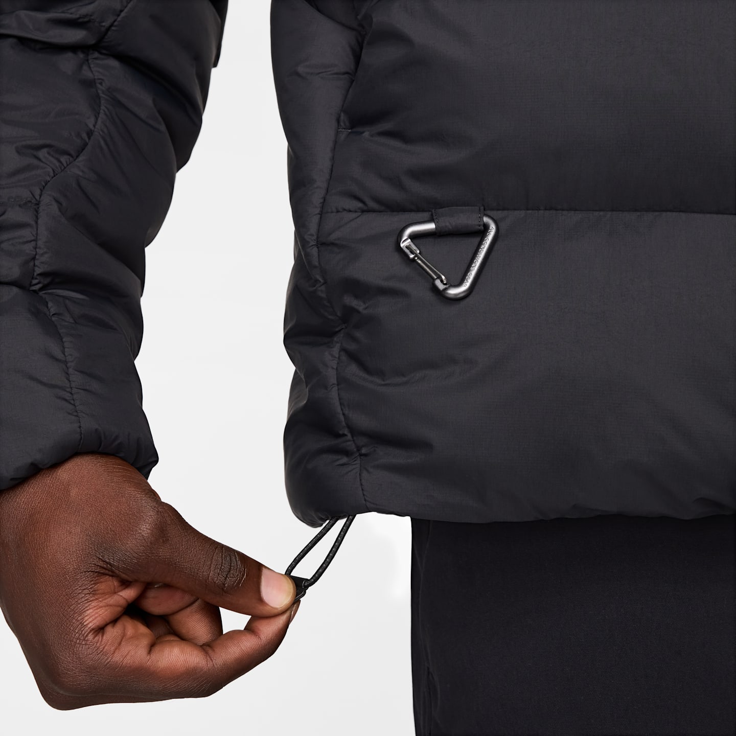 Мужская куртка Nike ACG Lunar Lake PrimaLoft® Therma-FIT ADV Loose Hooded, цвет: Чёрный / Снежный белый — фото 10