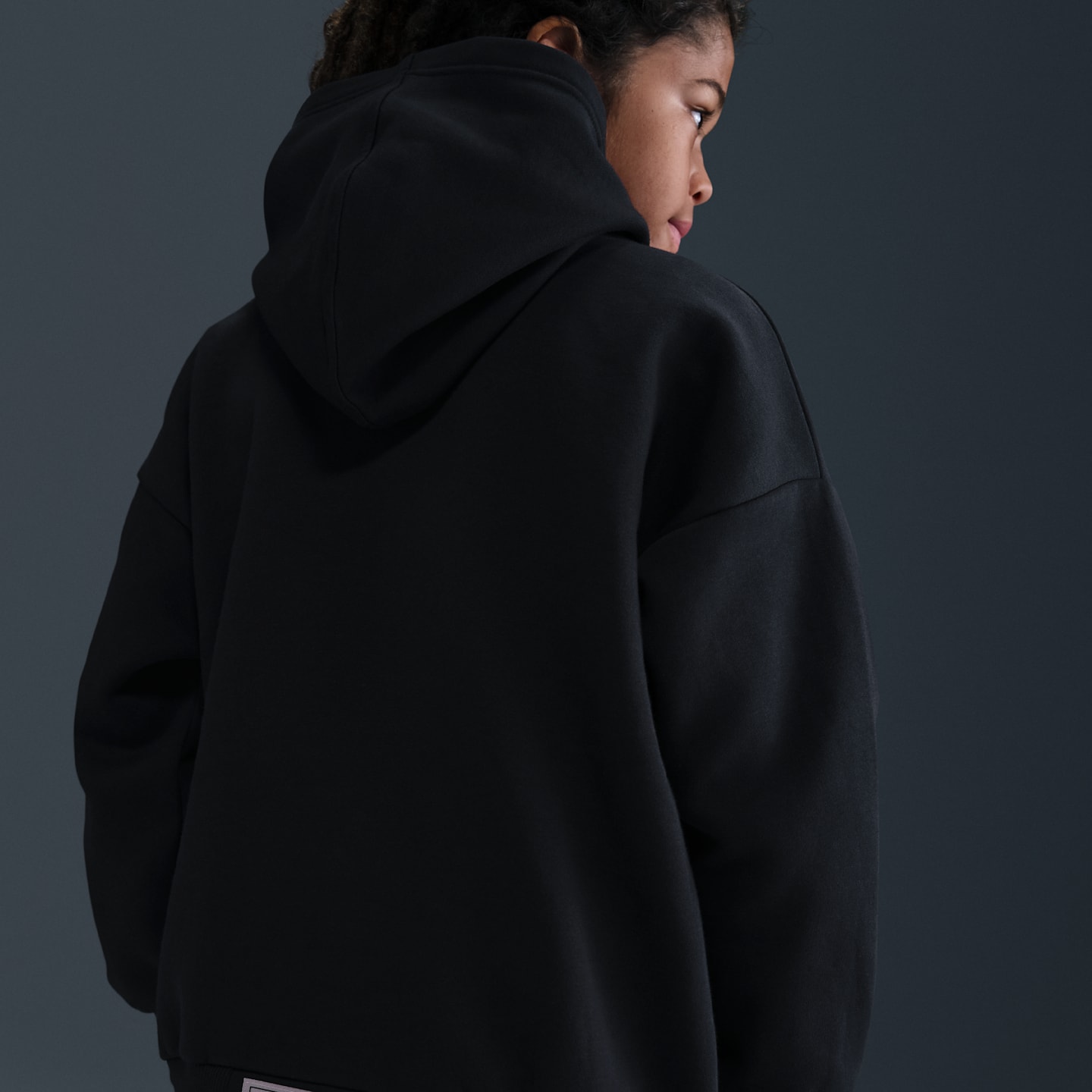 Детское худи-пуловер Nike Culture of Basketball Fleece, цвет: Чёрный / Зелёный — фото 2