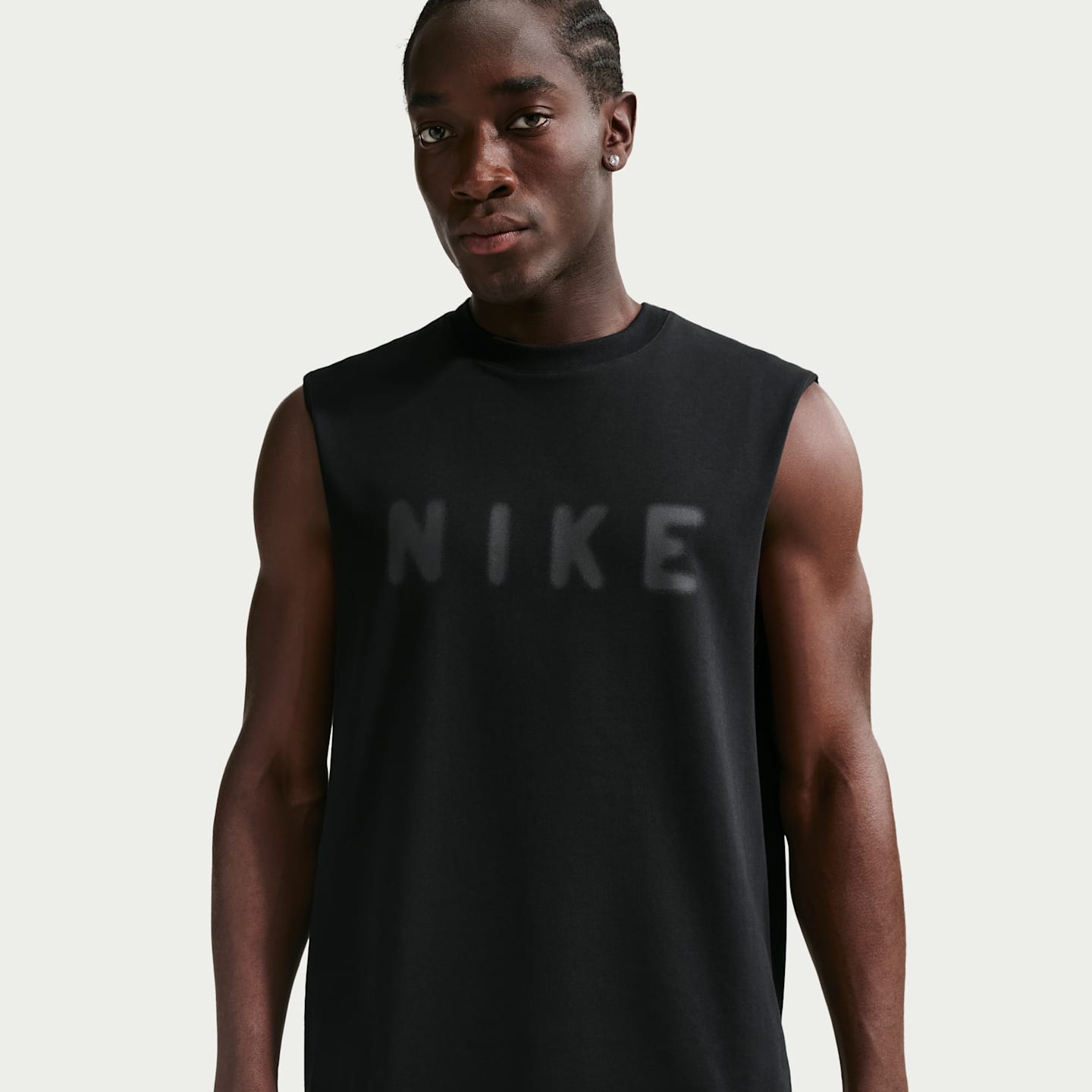 Мужская тренировочная майка Nike N.A.C. Dri-FIT, цвет: Чёрный