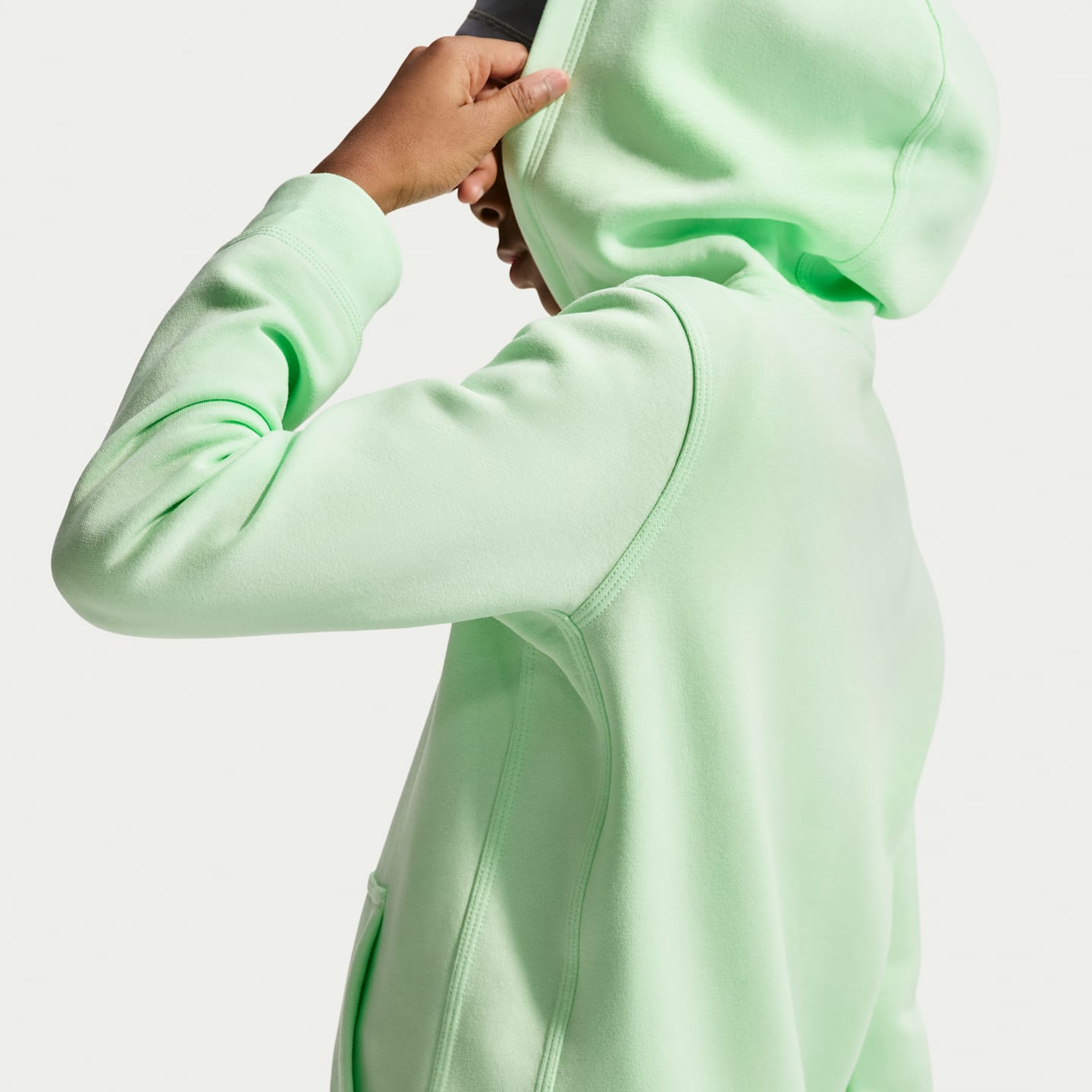 Детское футбольное худи Nike Nigeria Club, цвет: Зелёный / Чёрный — фото 2