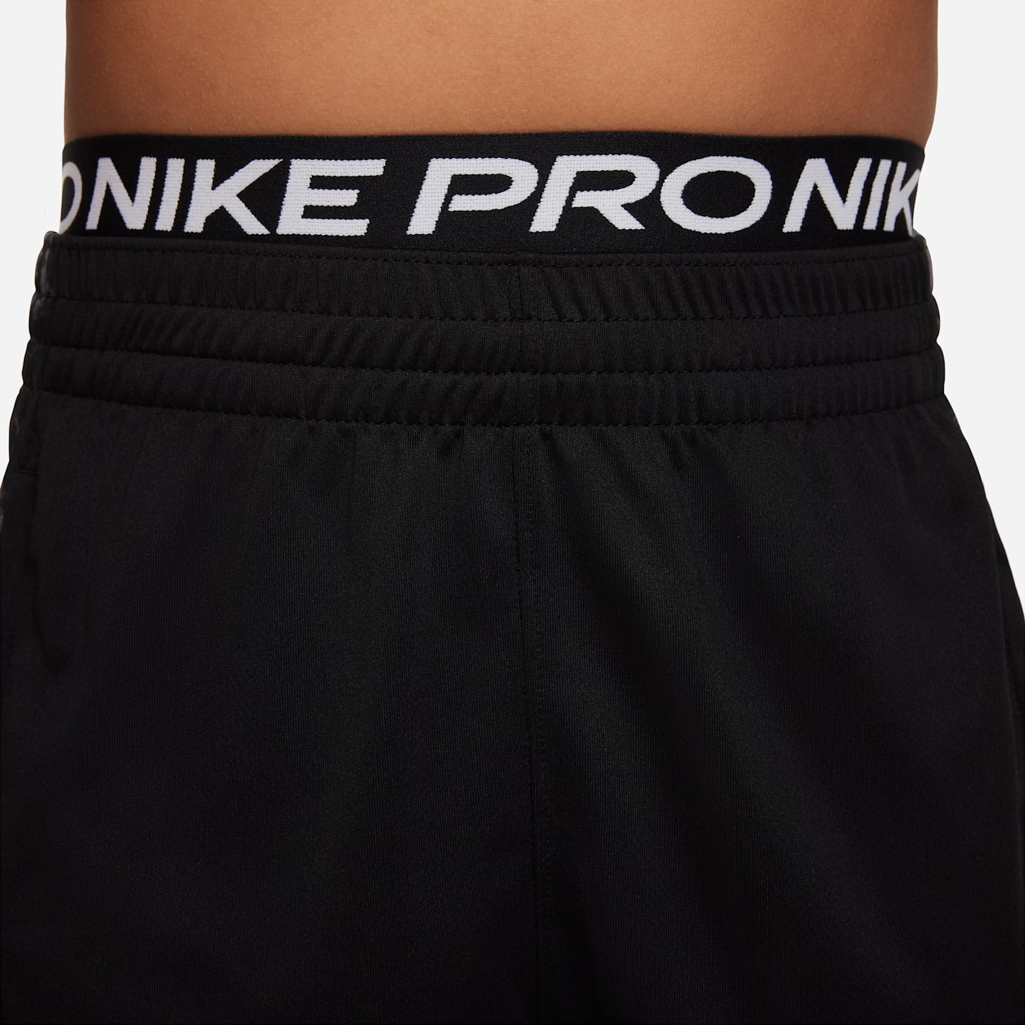 Детские тайтсы для мальчиков Nike Pro Dri-FIT, цвет: Чёрный / Белый — фото 4