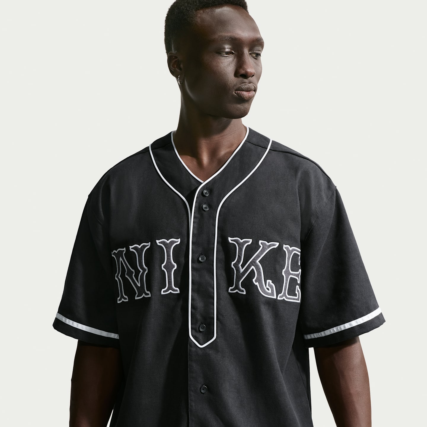 Мужской топ Nike Life Vintage Sport с коротким рукавом, цвет: Чёрный / Белый — фото 1