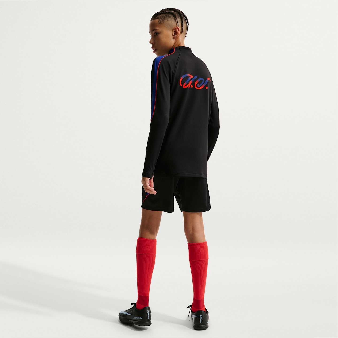 Детский топ Nike USA Strike Dri-FIT Soccer Drill Top, цвет: Чёрный / Королевский синий — фото 5