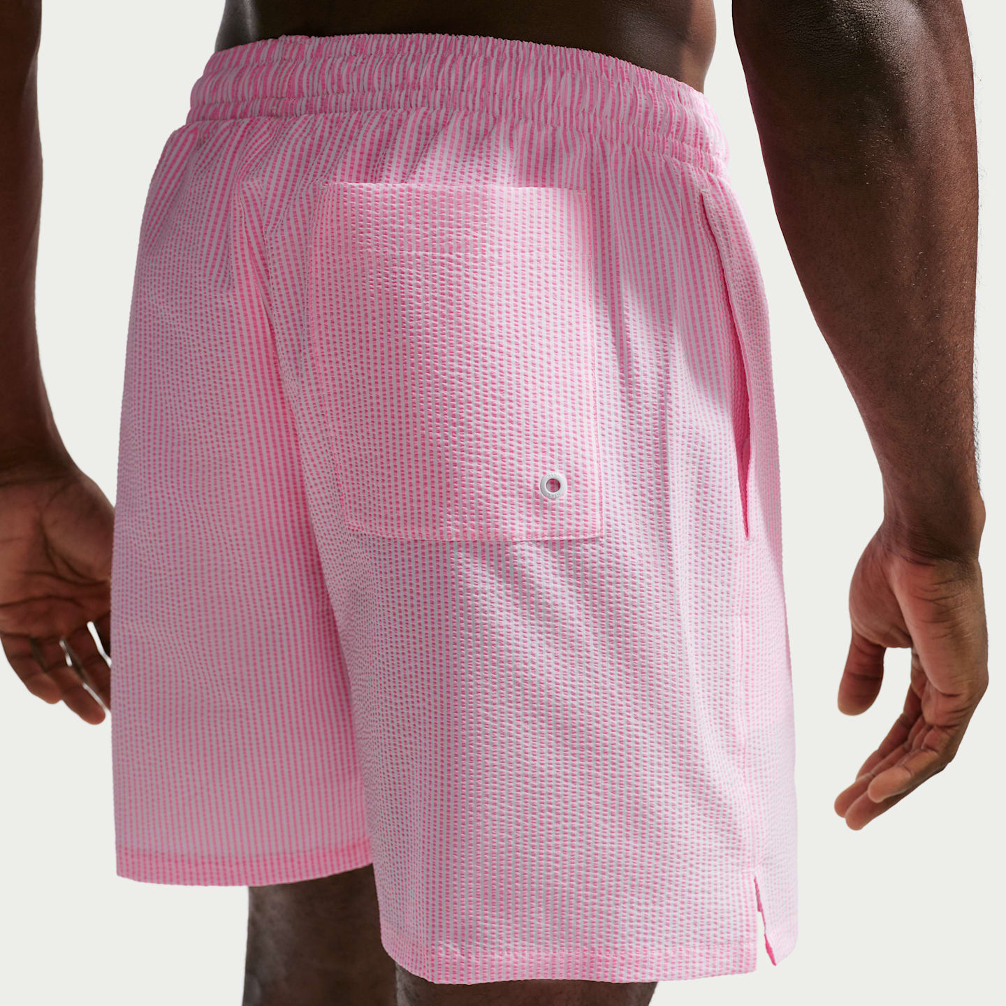 Пляжные шорты Texture для мужчин, брифы, с подкладкой — Nike, цвет: Розовый сияющий — фото 3