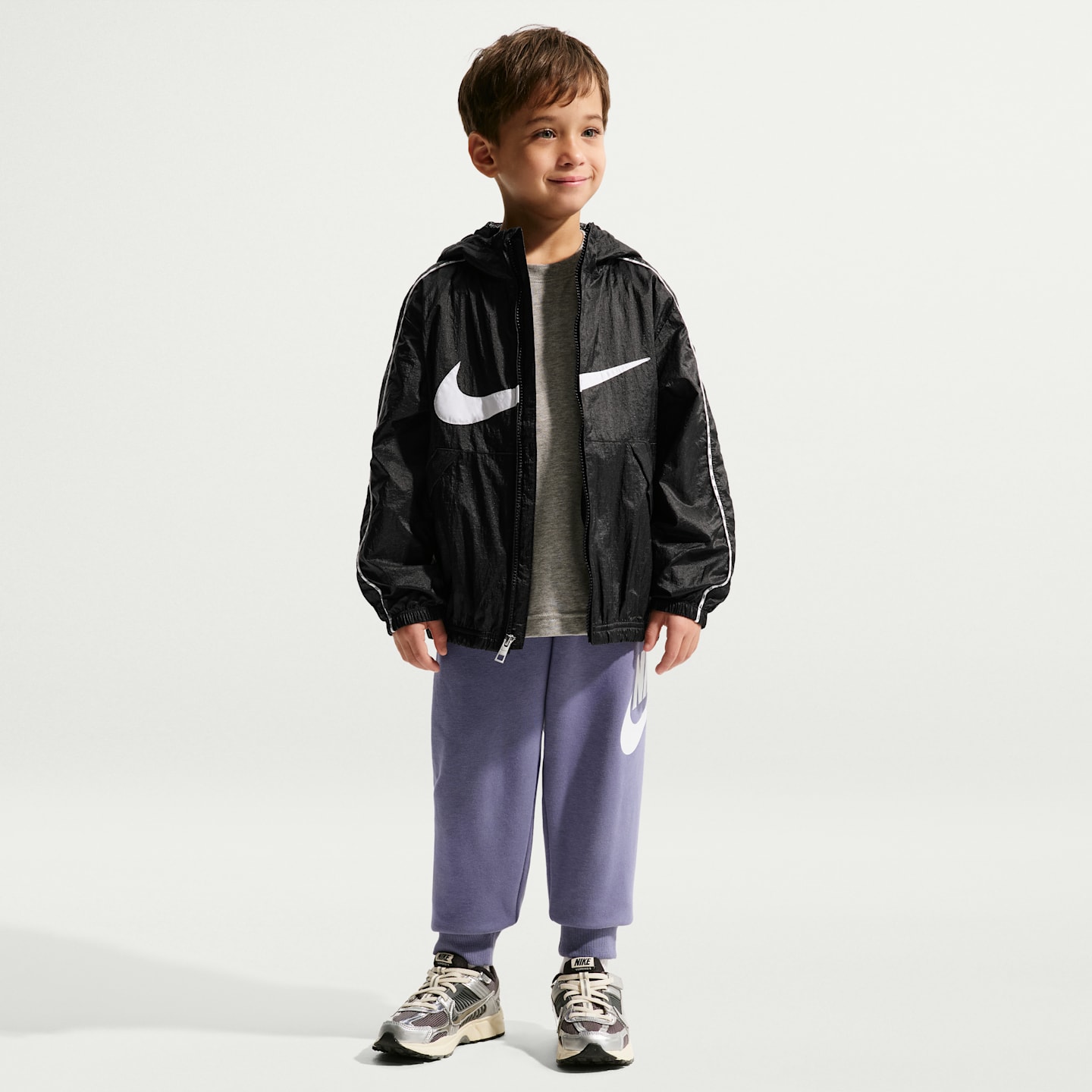 Куртка Nike Lightweight Translucent Ripstop Jacket для малышей, цвет: Чёрный — фото 4