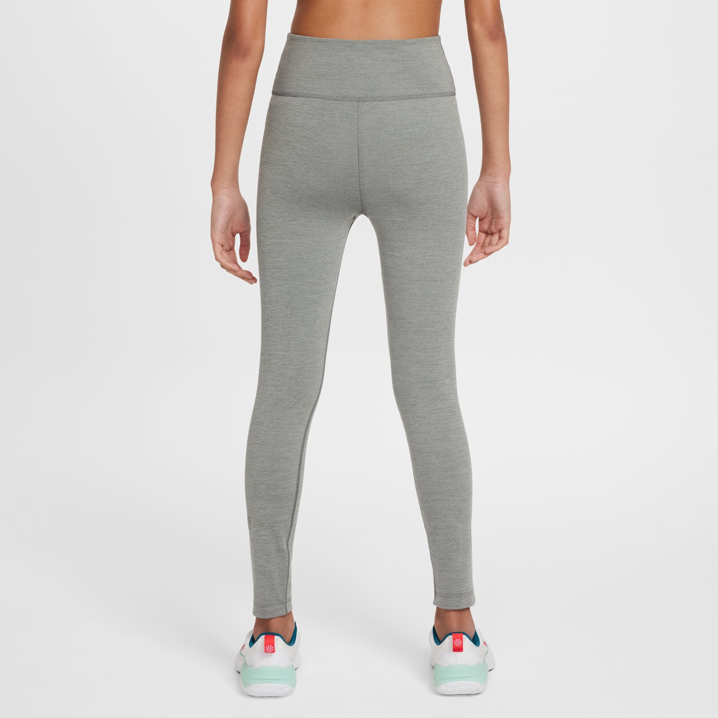 Детские леггинсы для девочек Nike One Dri-FIT с высокой талией, цвет: Серый — фото 2