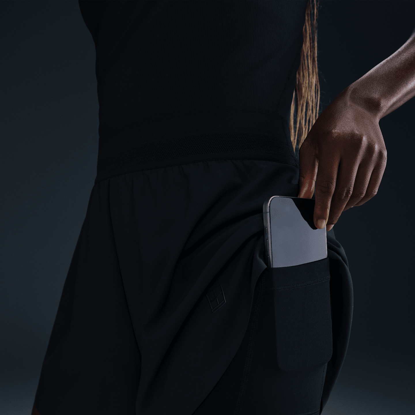 Женские теннисные шорты NikeCourt Ace Advantage Dri-FIT, цвет: Чёрный — фото 6