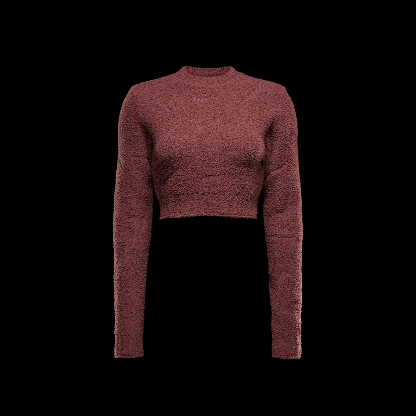 Женский топ Nike Sportswear Phoenix Cozy Bouclé Tight Long-Sleeve Knit, цвет: Красный сепия — фото 6