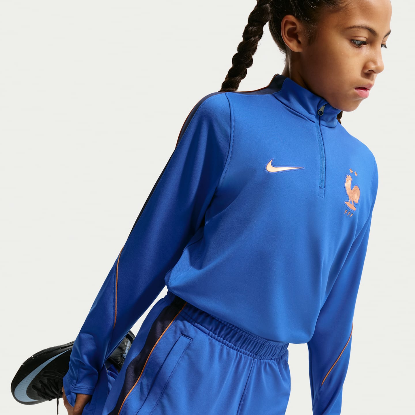 Детский топ Nike FFF Strike Dri-FIT Soccer Drill Top, цвет: Королевский синий / Синий — фото 3