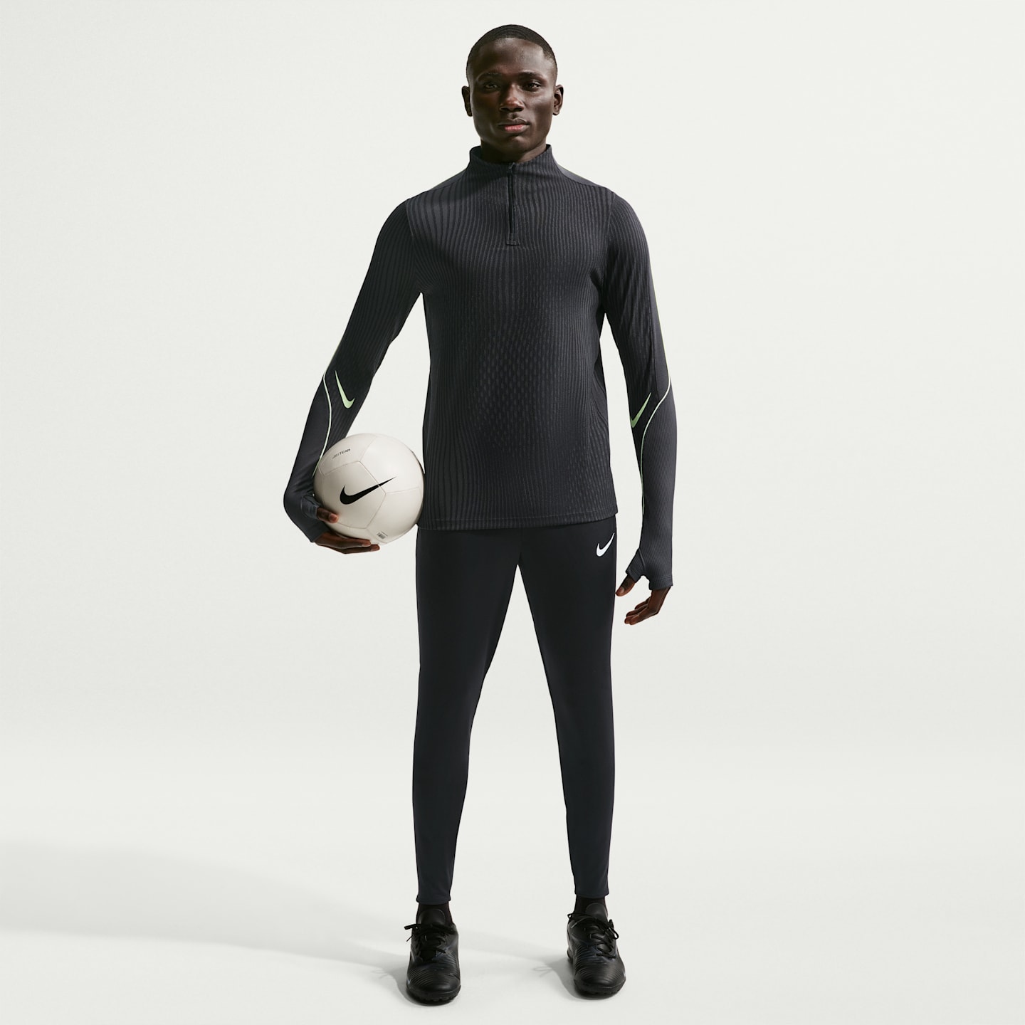 Мужской топ Nike Strike Elite Dri-FIT ADV Soccer Drill Top, цвет: Серый / Чёрный — фото 4