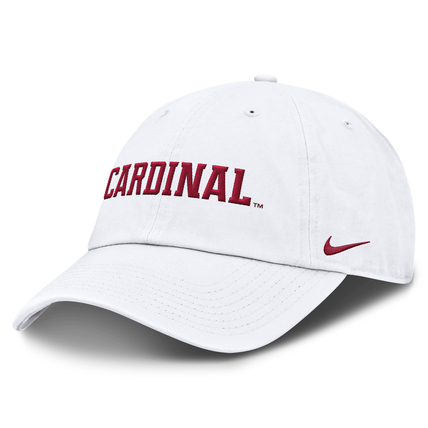 Мужская регулируемая кепка Nike Stanford Cardinal Core Club Mascot Wordmark, цвет: Белый — фото 1