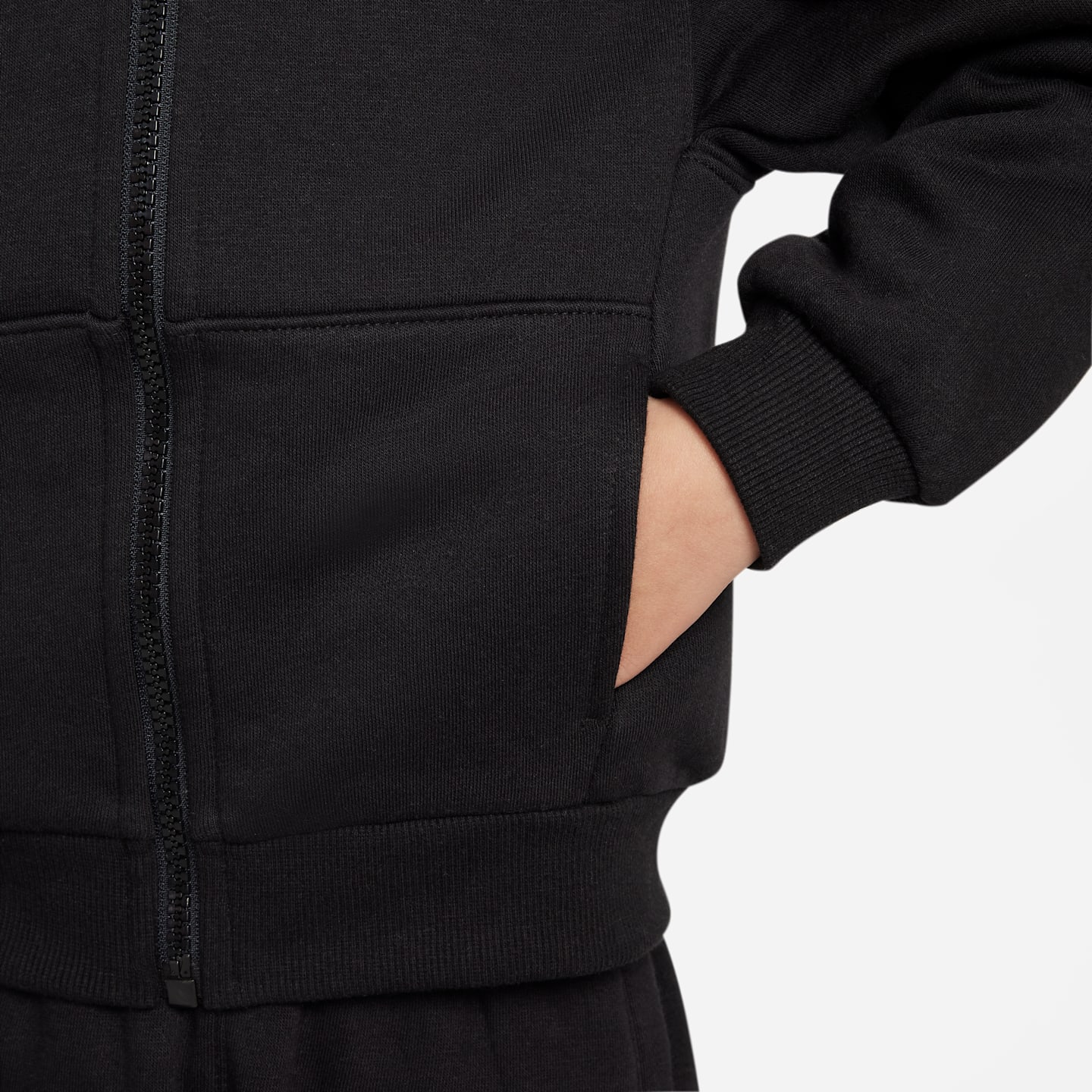 Детское флисовое худи-пуловер Nike Sportswear Club для малышей, цвет: Чёрный — фото 4