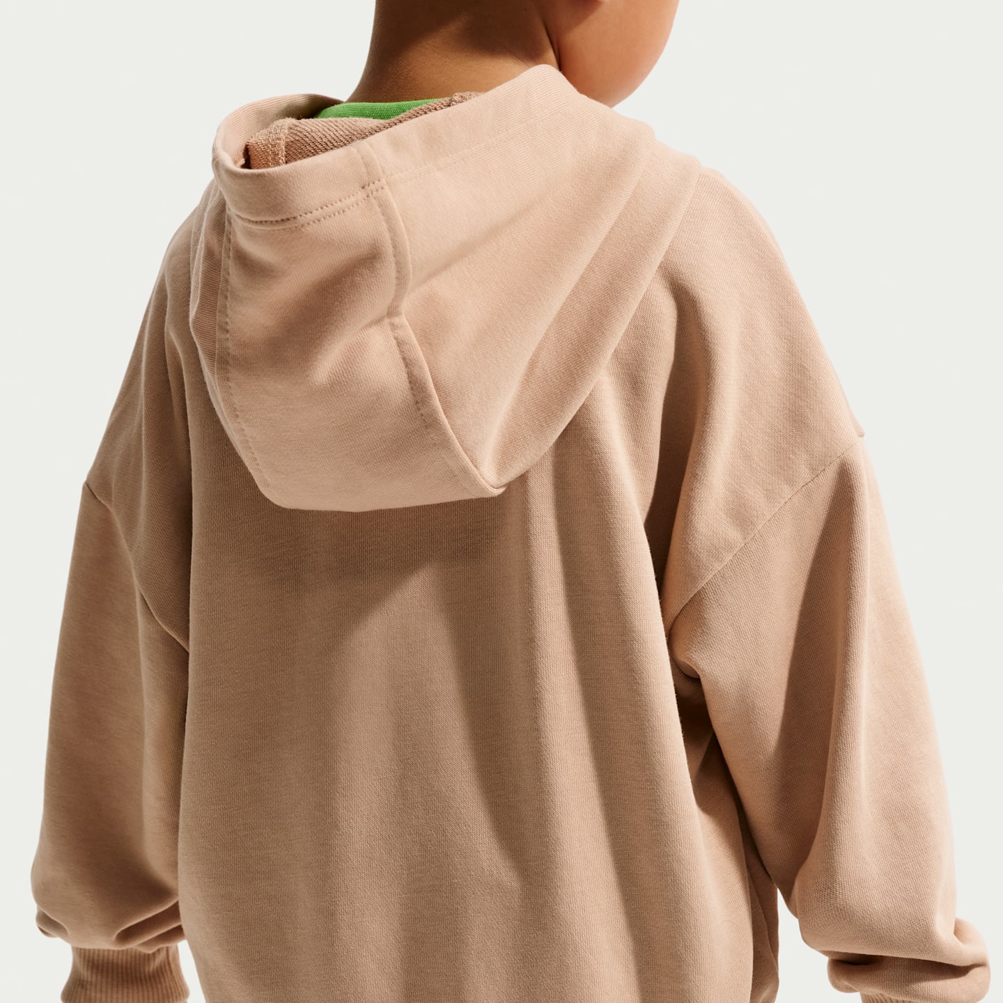 Детские свитеры Nike Sportswear In The Zone 2-Piece Oversized French Terry Pullover Set, цвет: Коричневый — фото 3