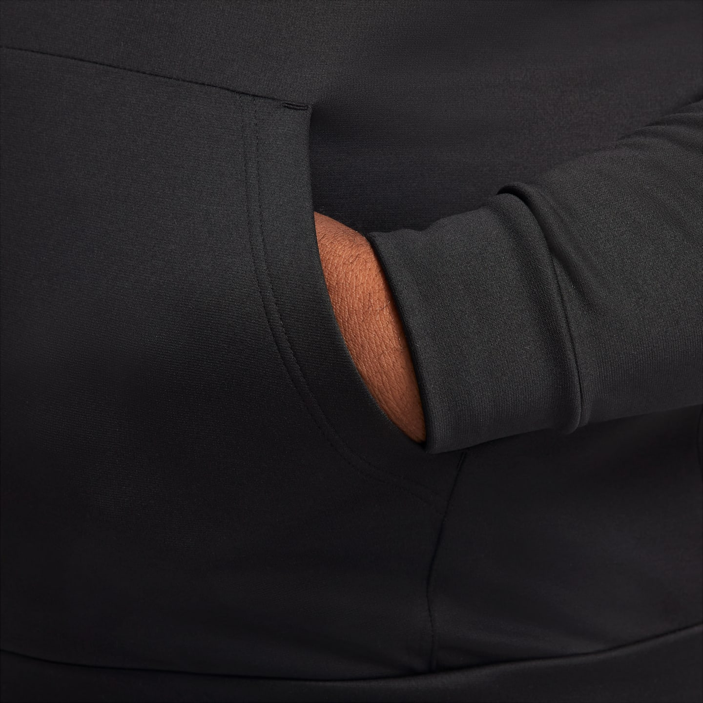 Мужской худи Nike Therma Therma-FIT для фитнеса, цвет: Чёрный / Белый — фото 12