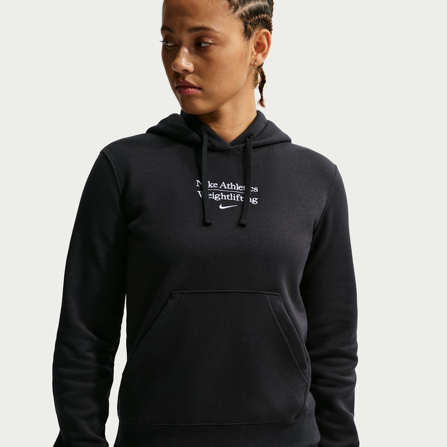 Женское худи Nike для тяжёлой атлетики, цвет: Чёрный — фото 1