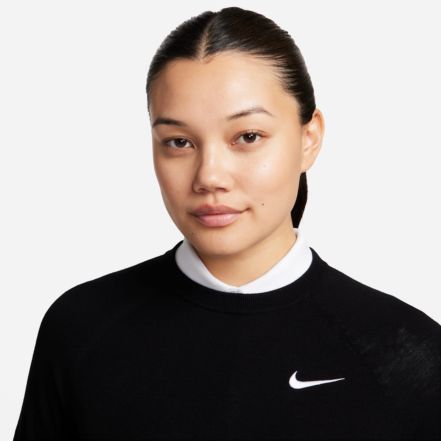 Женский свитер Nike Tour Golf Sweater, цвет: Чёрный / Белый — фото 3