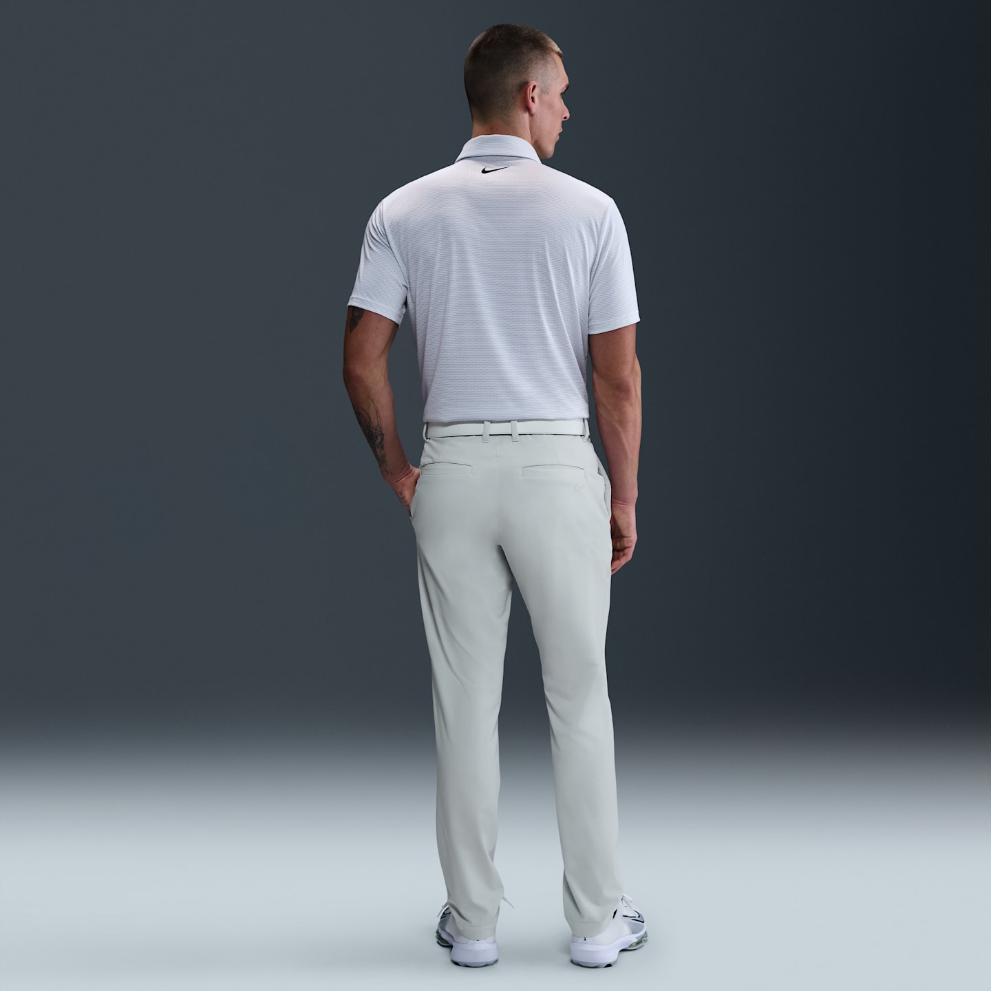 Мужские зауженные брюки для гольфа Nike Tour Repel Flex, цвет: Photon Dust/Photon Dust — фото 4