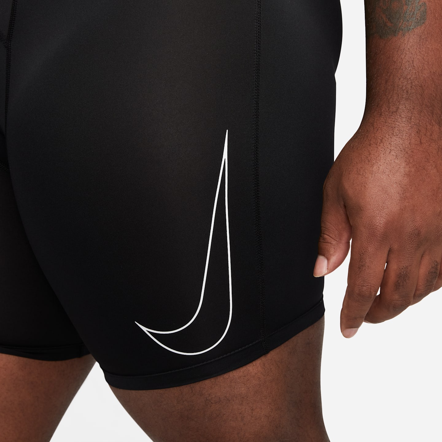 Мужские шорты Nike Pro Dri-FIT, цвет: Чёрный / Белый — фото 11