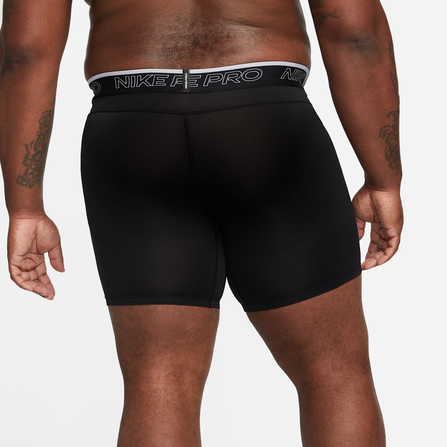 Мужские шорты Nike Pro Dri-FIT, цвет: Чёрный / Белый — фото 10