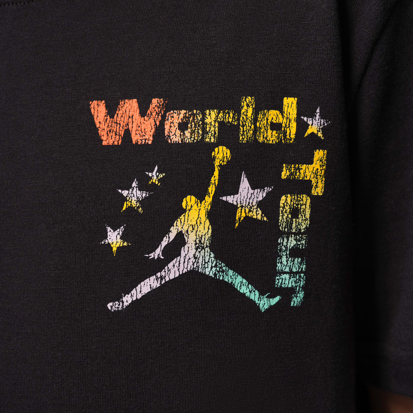 Детская футболка Jordan World Tour, цвет: Чёрный — фото 4