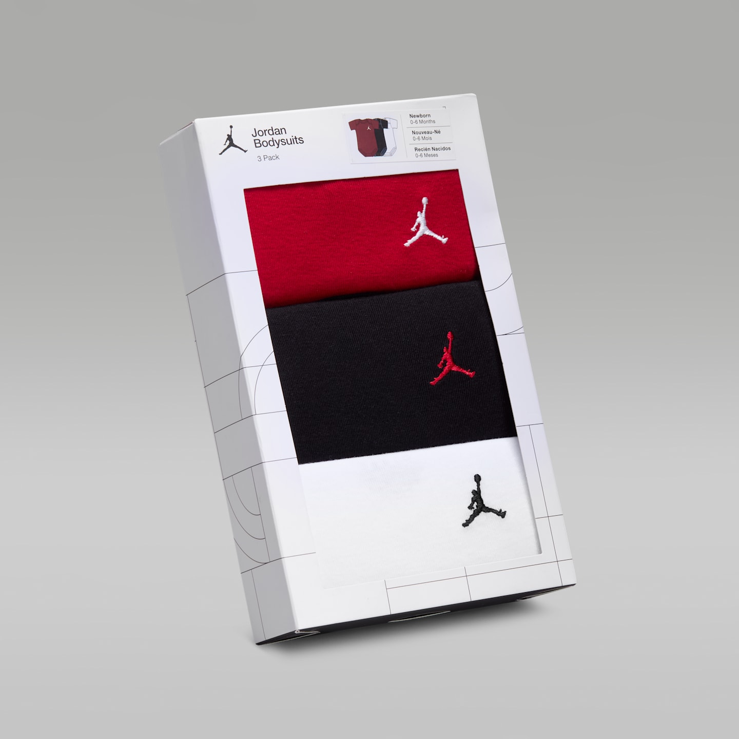 Детские боди Jordan Everyday Essentials для малышей 0-9 мес., набор из 3 шт, цвет: Разноцветный — фото 5
