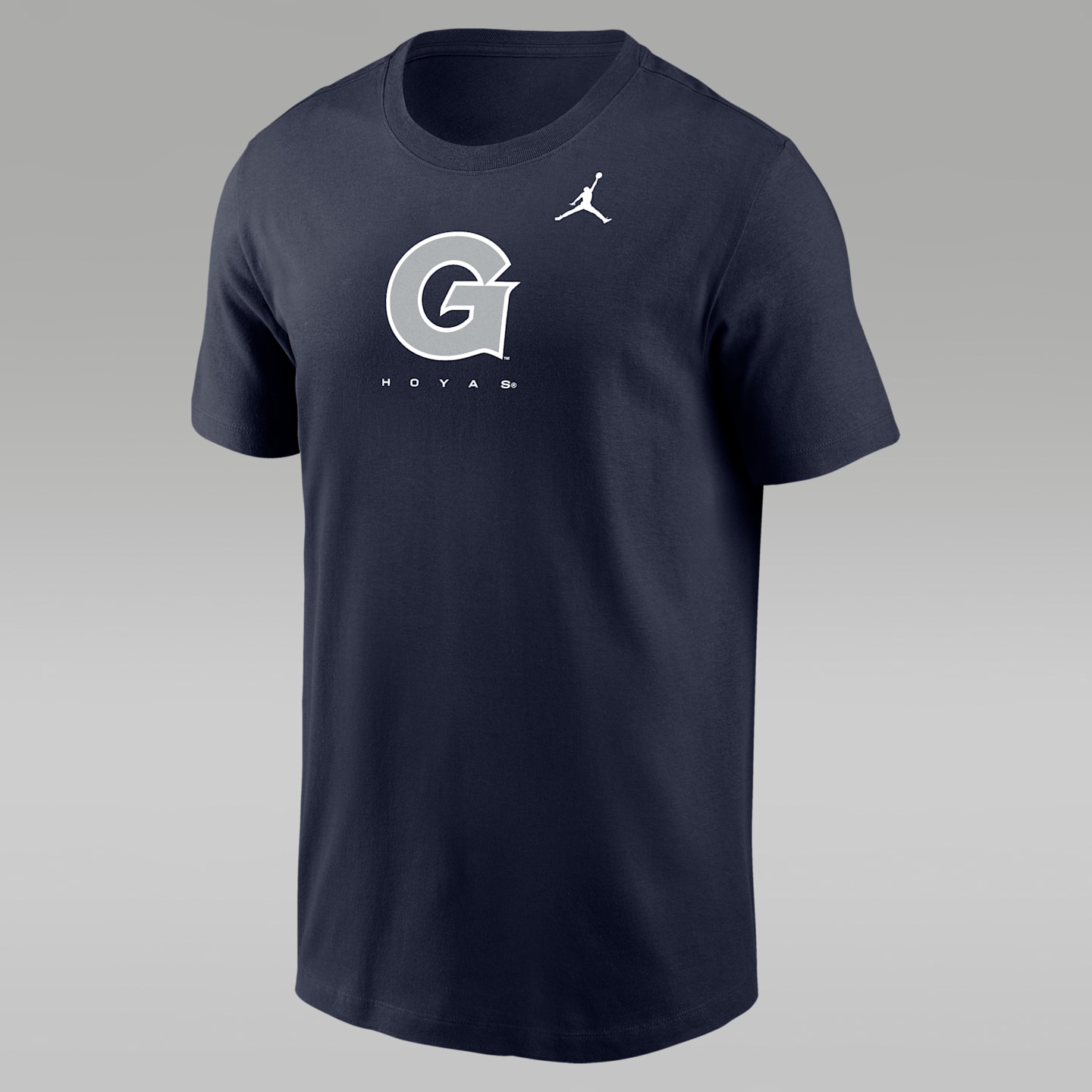 Мужская футболка Jordan Georgetown Half Court Basketball Dri-FIT College, цвет: Серый — фото 1