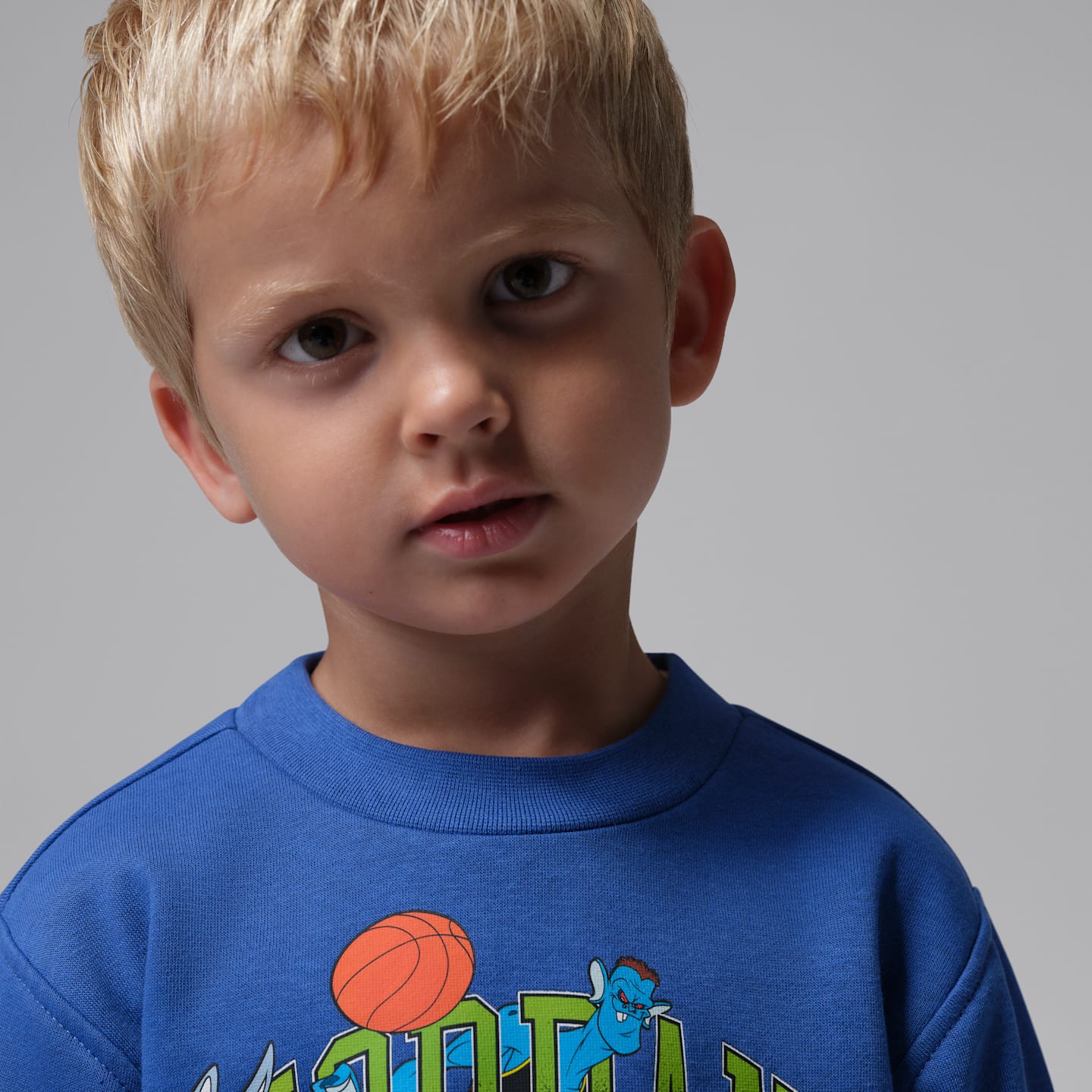 Комплект Jordan Space Jam 30 2-Piece Arched Crew Top Set для малышей, цвет: Королевский синий — фото 4
