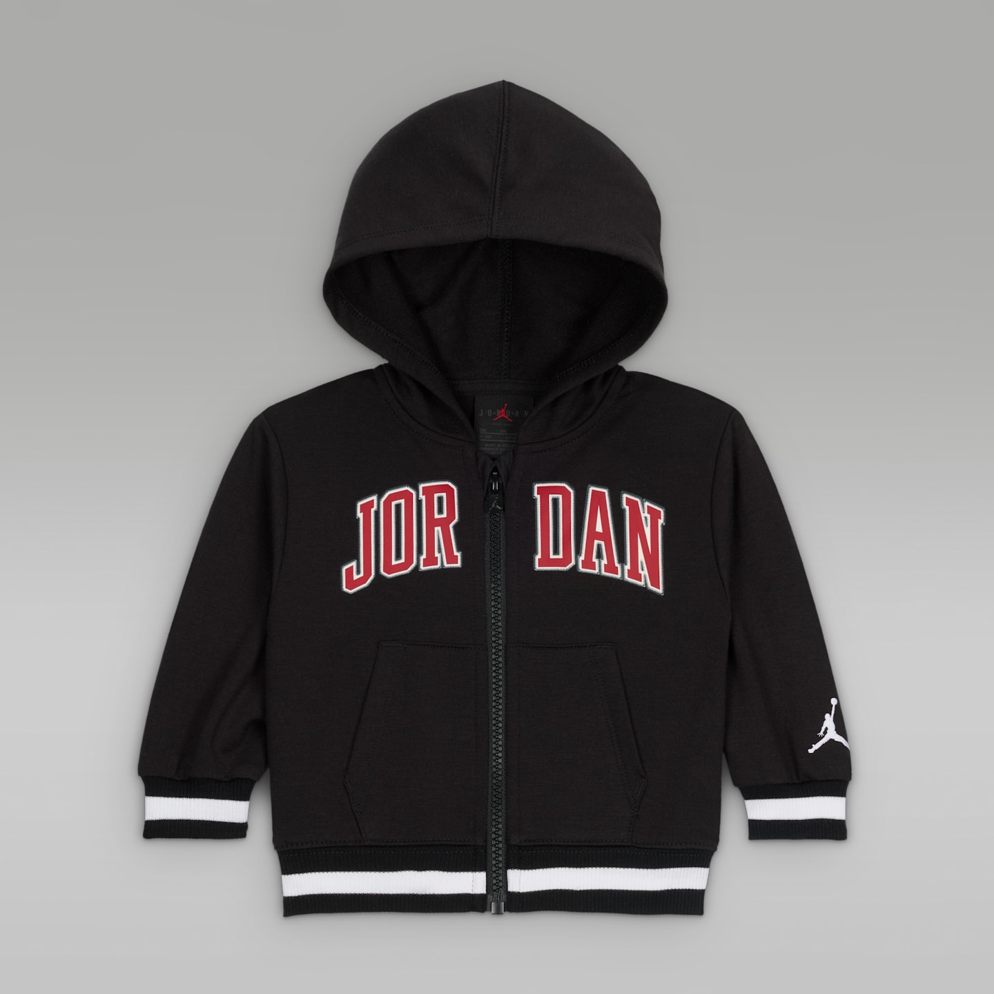 Комплект Jordan 23 Jersey 2-Piece Full-Zip Hoodie Set для малышей, цвет: Чёрный — фото 2