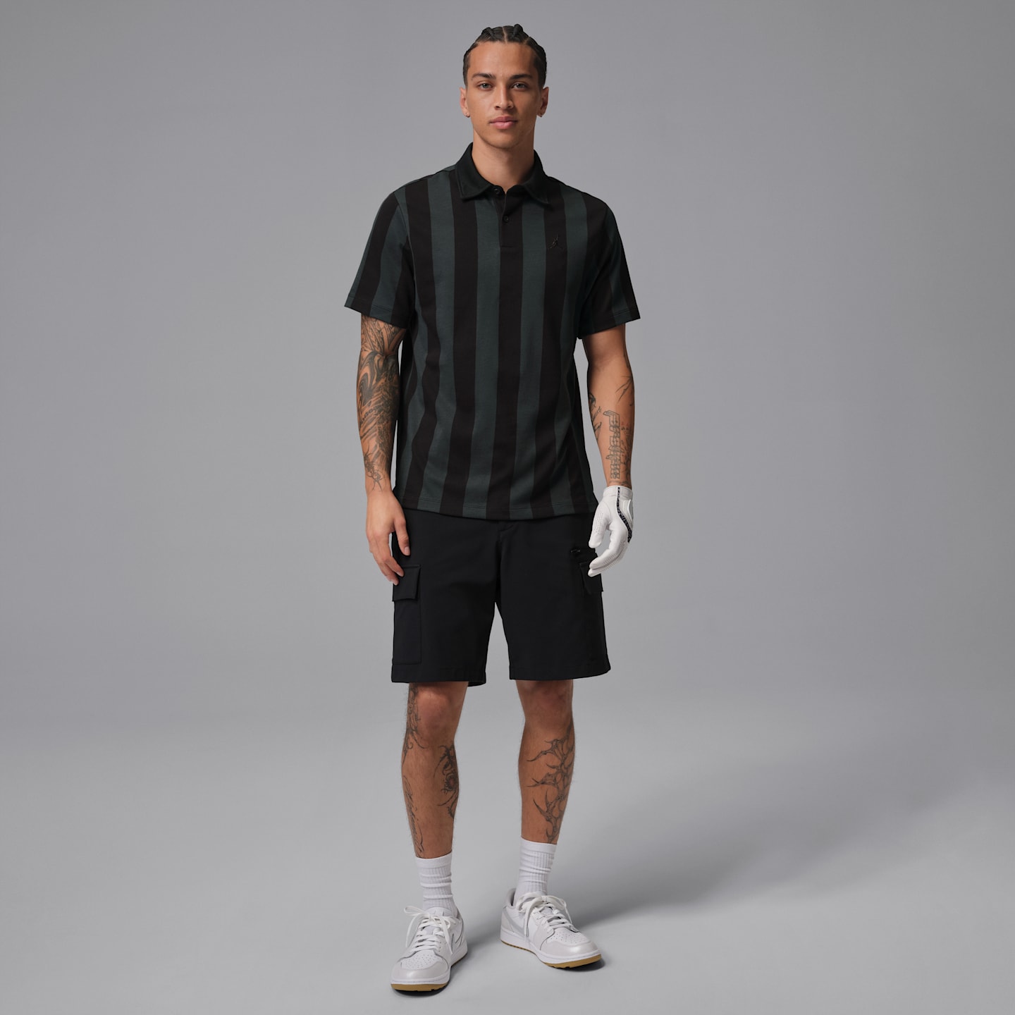 Мужское поло Jordan Sport Dri-FIT Printed Golf Polo, цвет: Чёрный / Почти чёрный — фото 5
