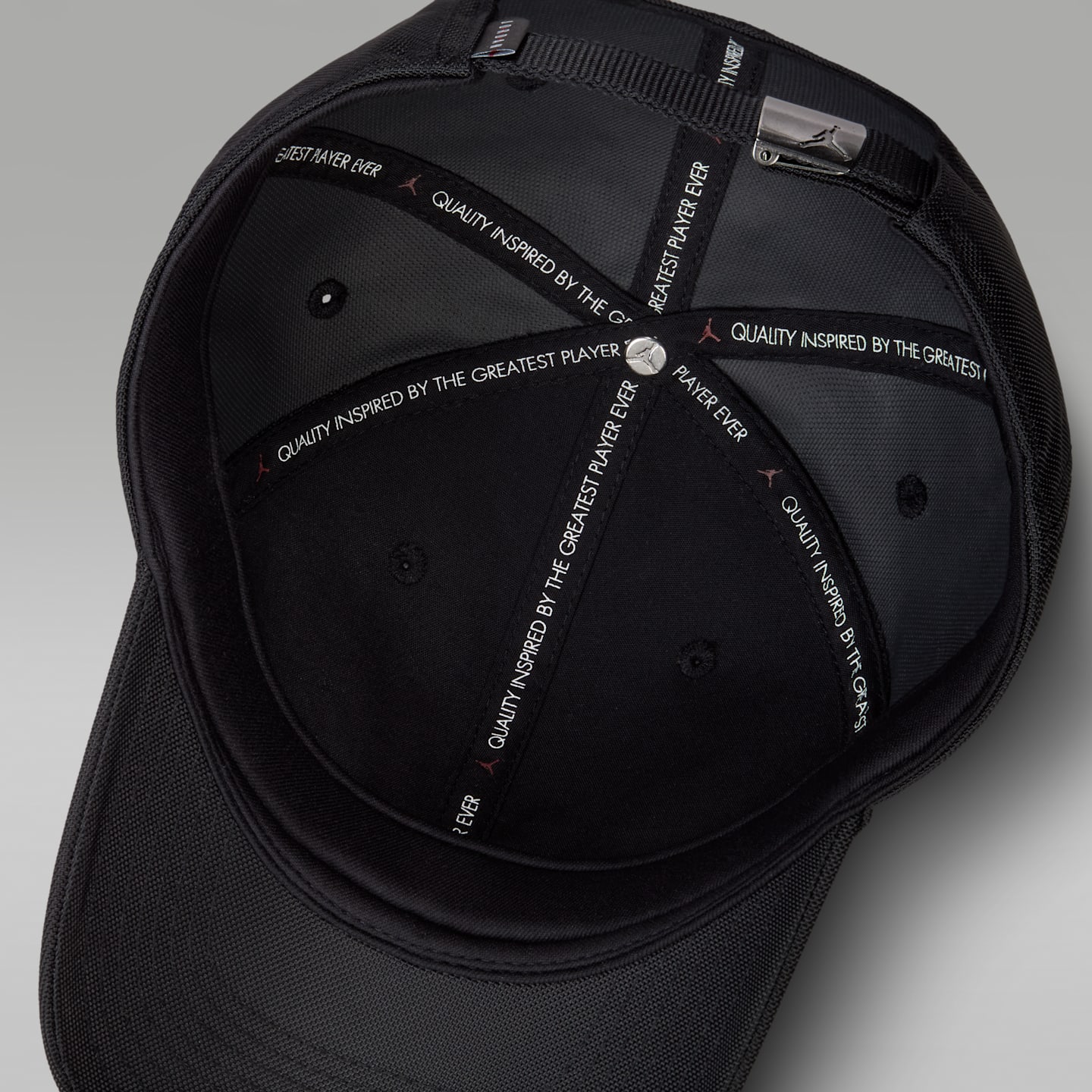 Мужской головной убор Jordan Rise Structured Metal Jumpman Hat, цвет: Чёрный / Графитовый — фото 5