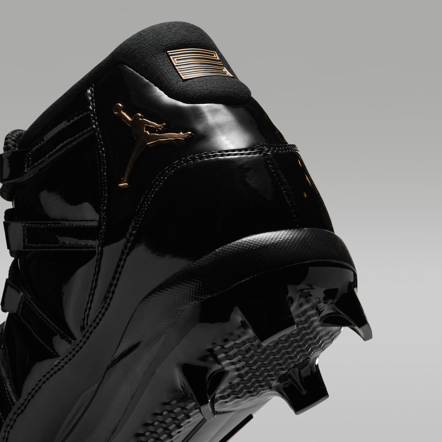 Мужские бутсы Jordan 11 Retro MCS Baseball, цвет: Чёрный / Антрацитовый — фото 9