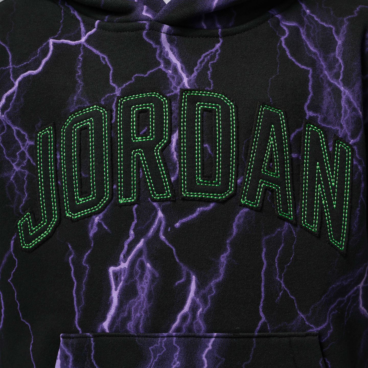 Детское худи Jordan Shock and Ahhh Fleece Pullover, цвет: Чёрный — фото 4