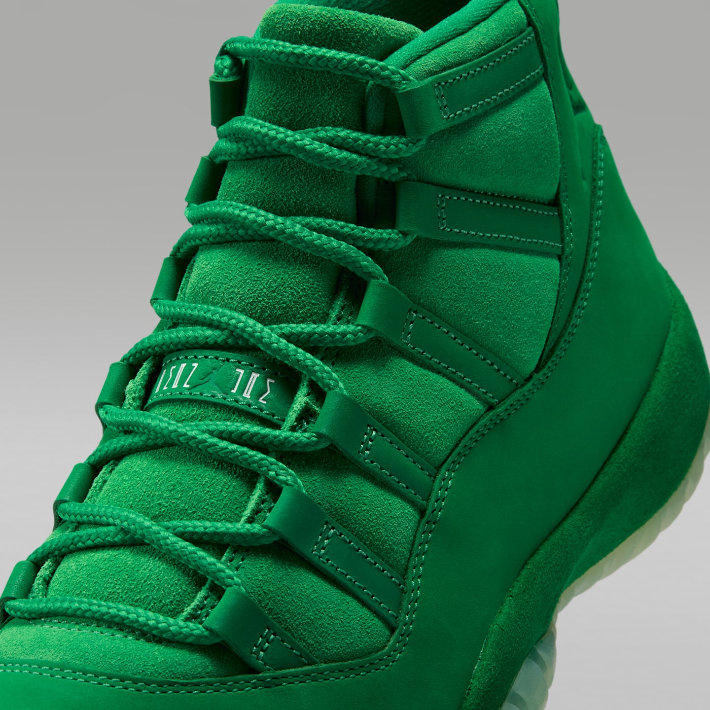 Детские кроссовки Air Jordan 11 Retro "Green Screen", цвет: Разноцветный / Зелёный, вариант 1 — фото 8
