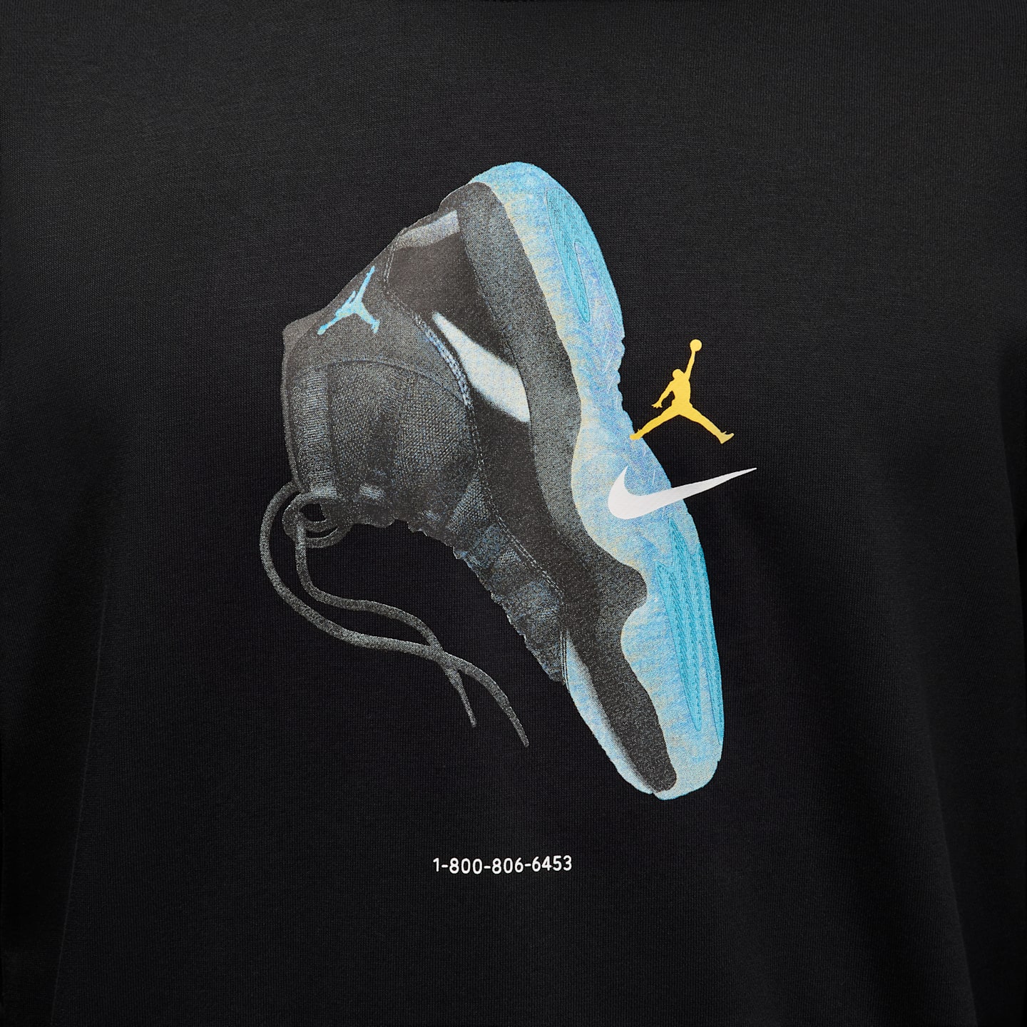 Мужская толстовка Jordan Brooklyn Fleece Crewneck, цвет: Чёрный / Синий — фото 4