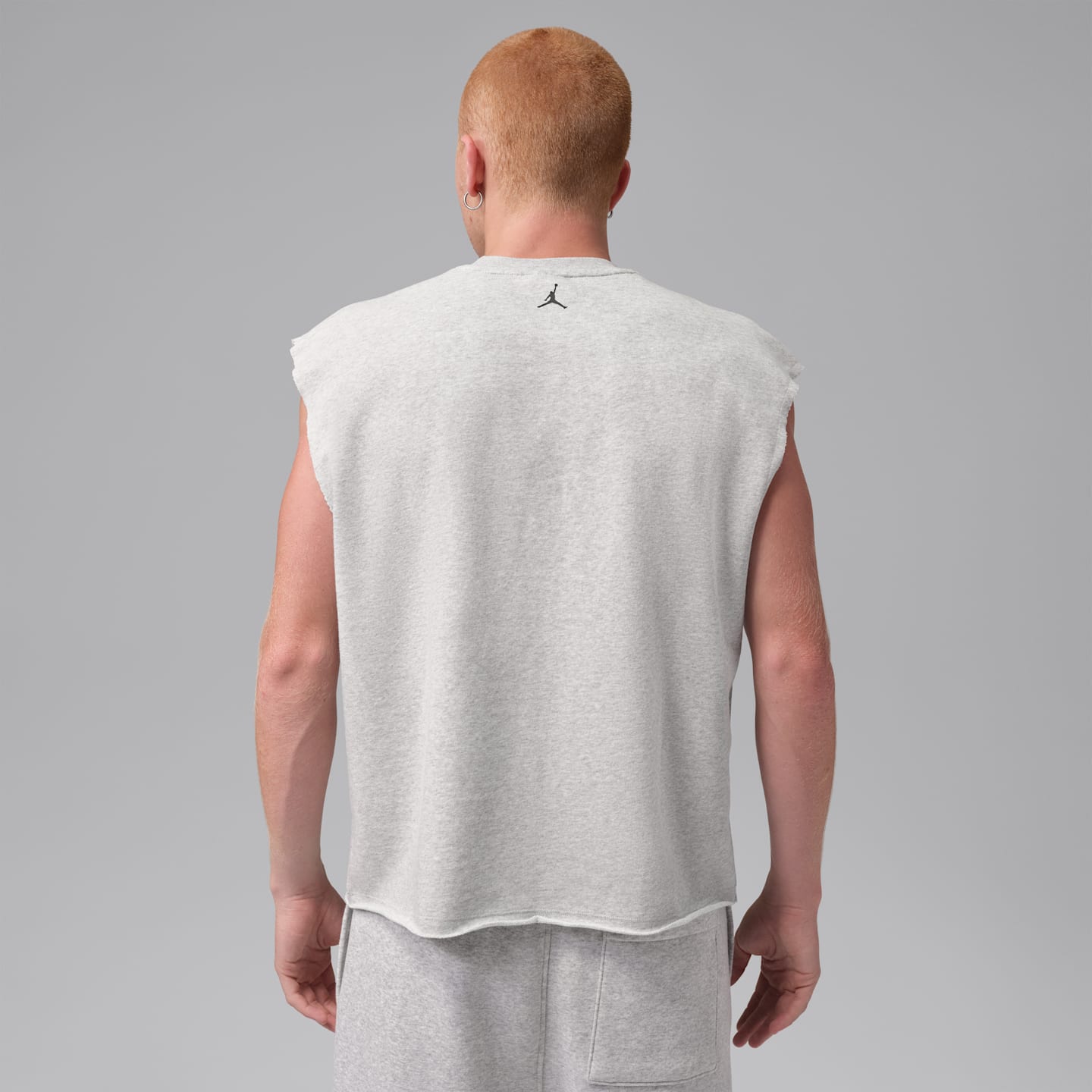 Мужской топ Jordan Sport Dome Jam Dri-FIT Sleeveless Crew-Neck Top, цвет: Серый меланжевый — фото 2