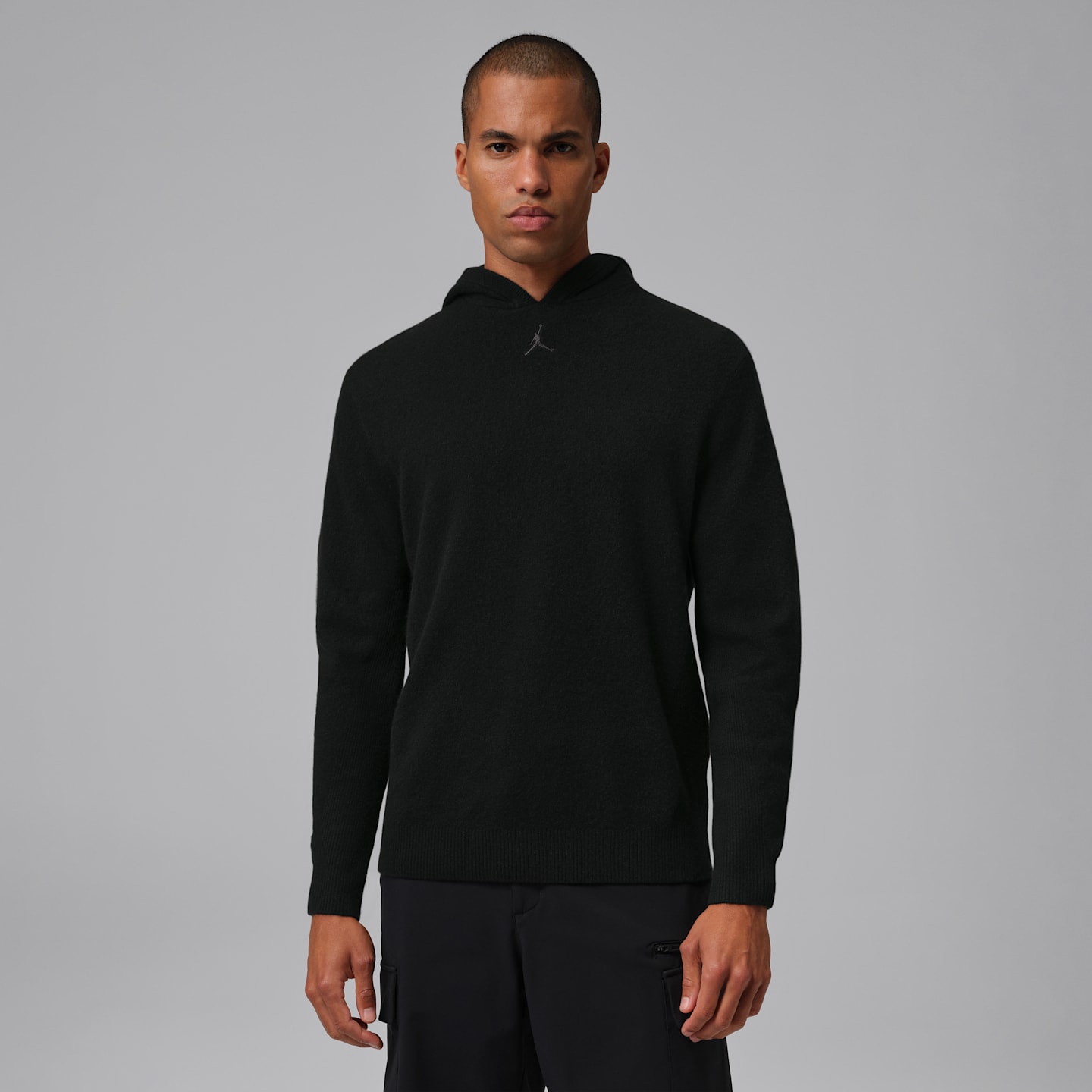 Мужское кашемировое худи для гольфа Jordan Sport, цвет: Чёрный — фото 1
