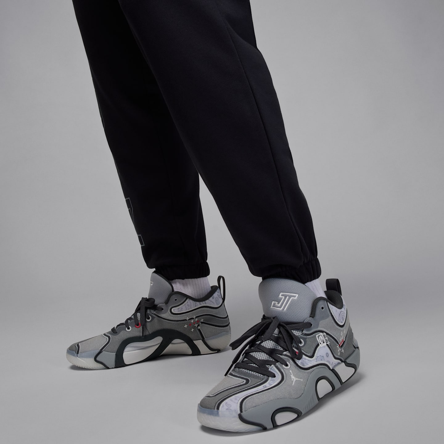 Мужские флисовые брюки Jordan Sport Crossover, цвет: Чёрный / Дымчатый серый — фото 5
