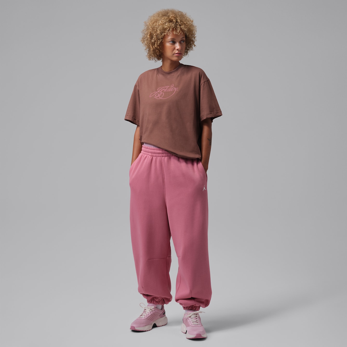 Женская футболка Jordan Girlfriend Fireside, цвет: Коричневый — фото 6