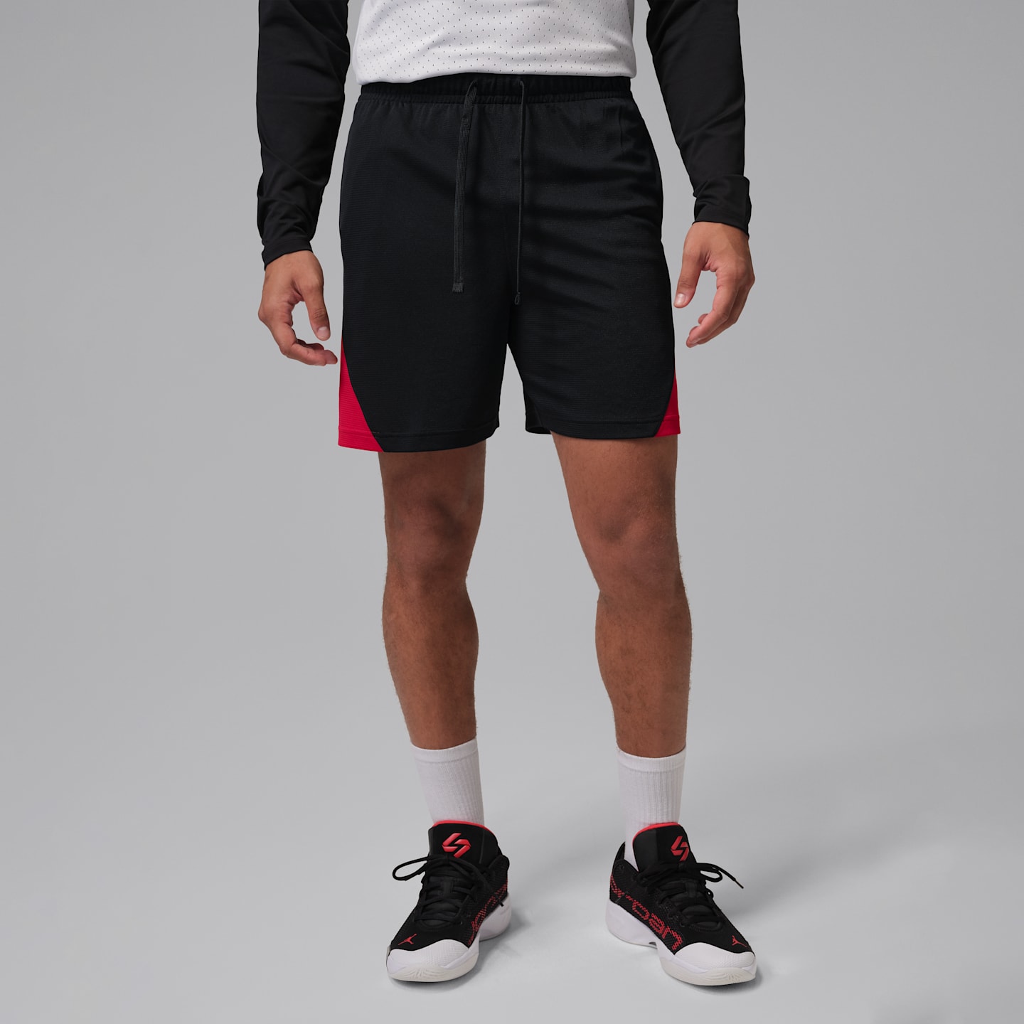 Мужские шорты Jordan Sport Dri-FIT, цвет: Чёрный / Красный — фото 1