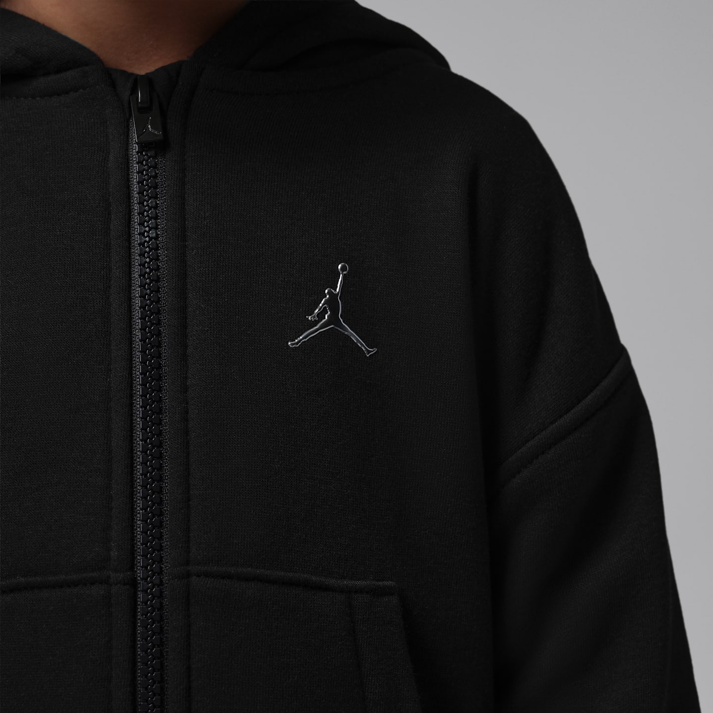 Детские худи Jordan Brooklyn Fleece Baby (12-24M) 2-Piece Full-Zip Set, цвет: Чёрный — фото 5