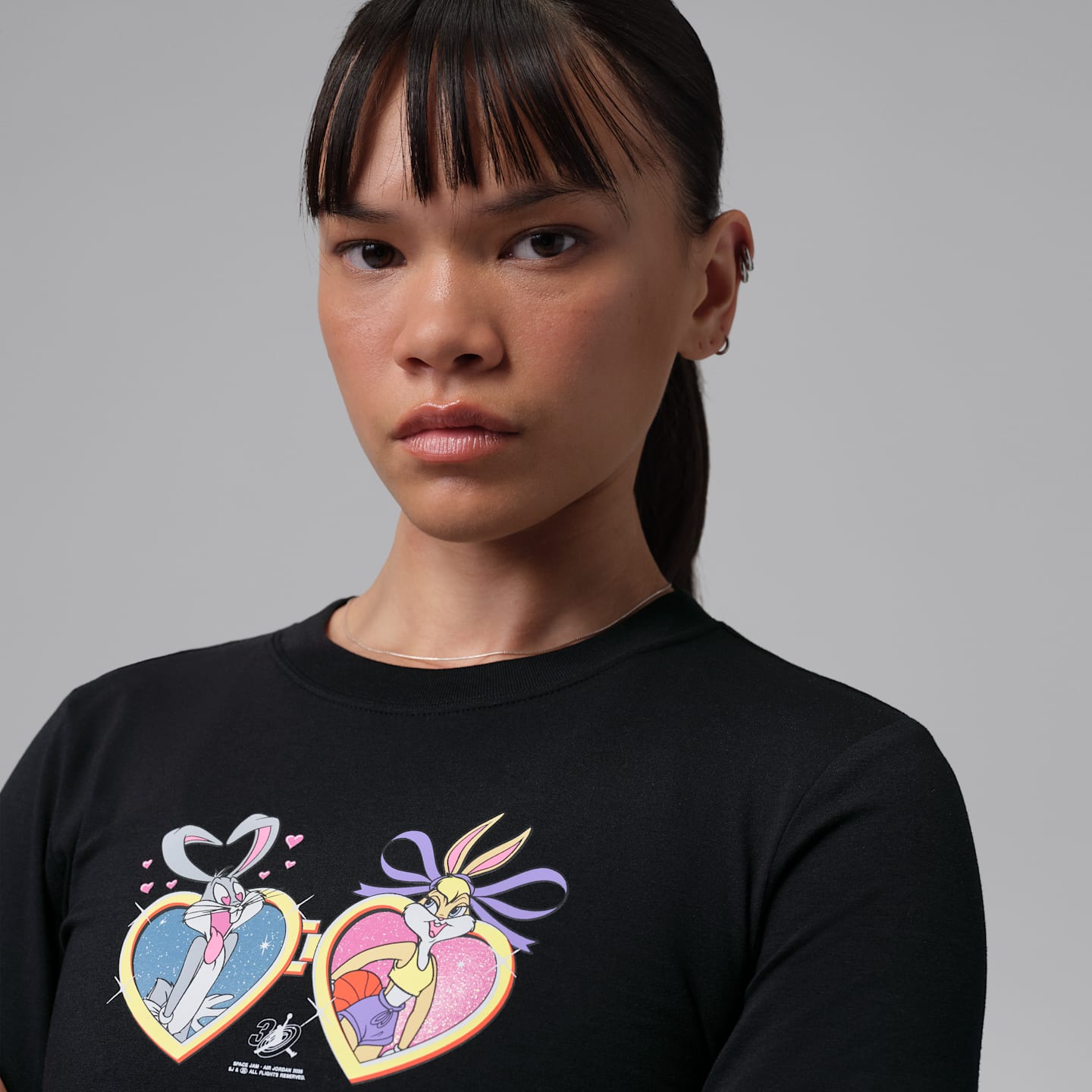 Женская футболка Jordan Space Jam Locket Long-Sleeve T-Shirt, цвет: Чёрный — фото 3