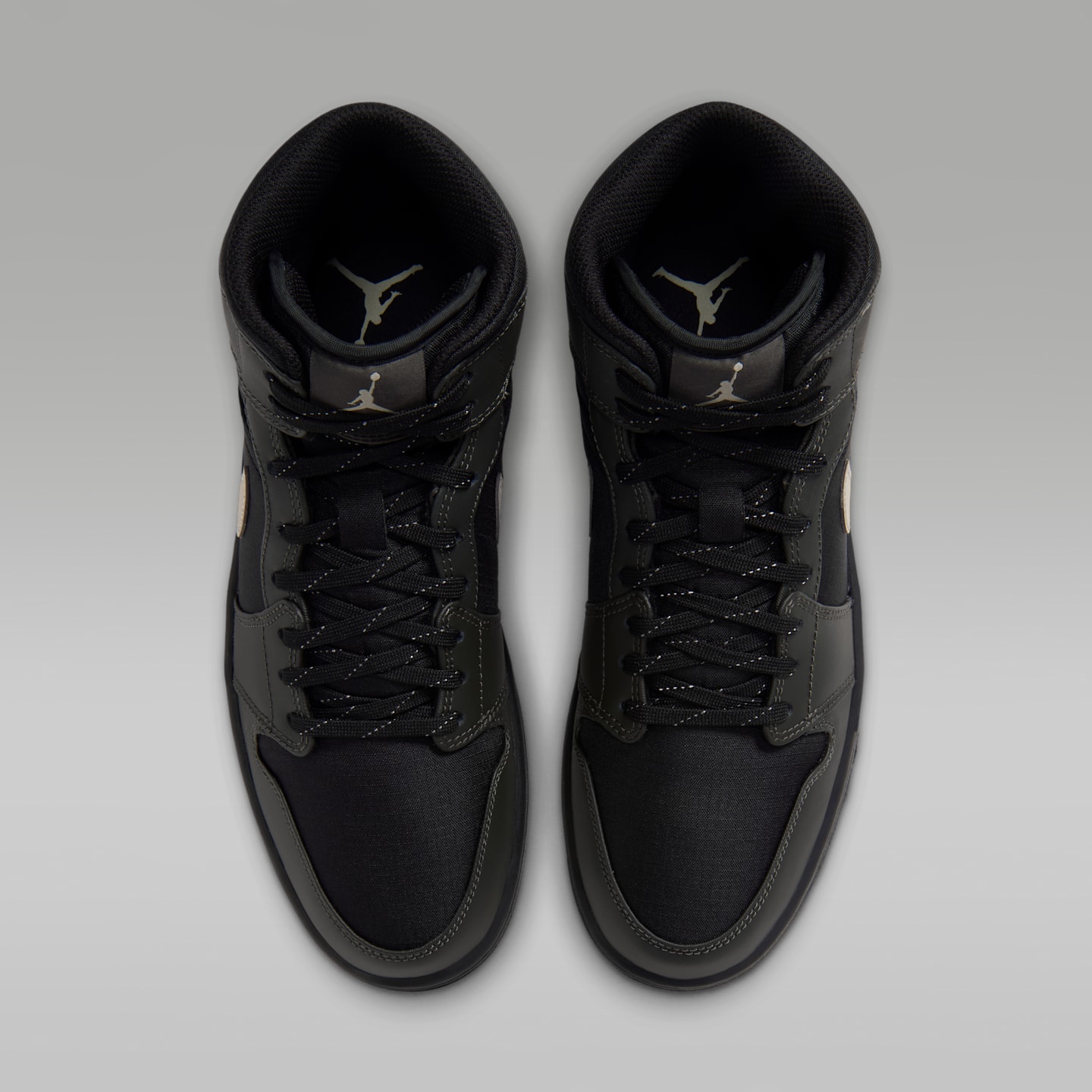 Мужские кроссовки Air Jordan 1 Mid Utility, цвет: Чёрный / Еловый туманный — фото 4