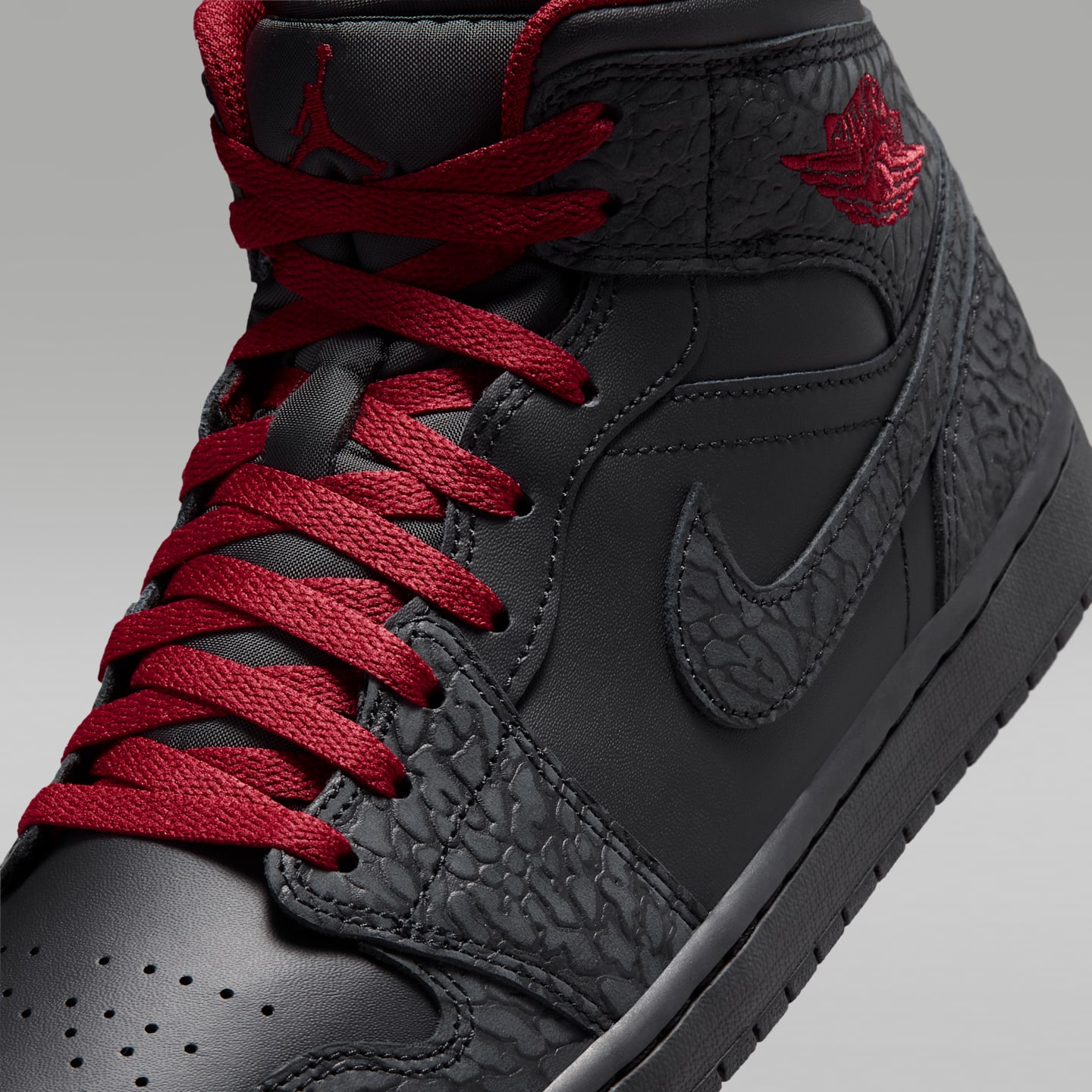 Мужские кроссовки Air Jordan 1 Mid SE, цвет: Чёрный / Красный — фото 7
